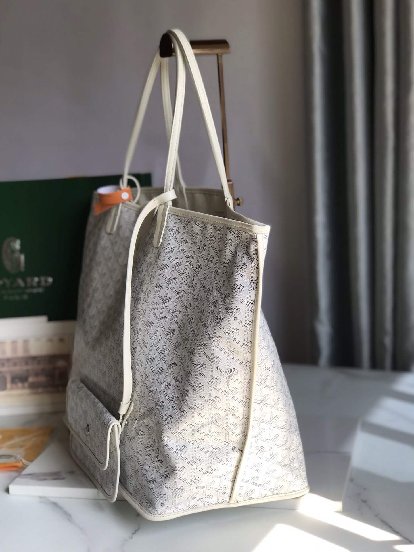 GOYARD Goyardine Saint Louis GM White 1670032