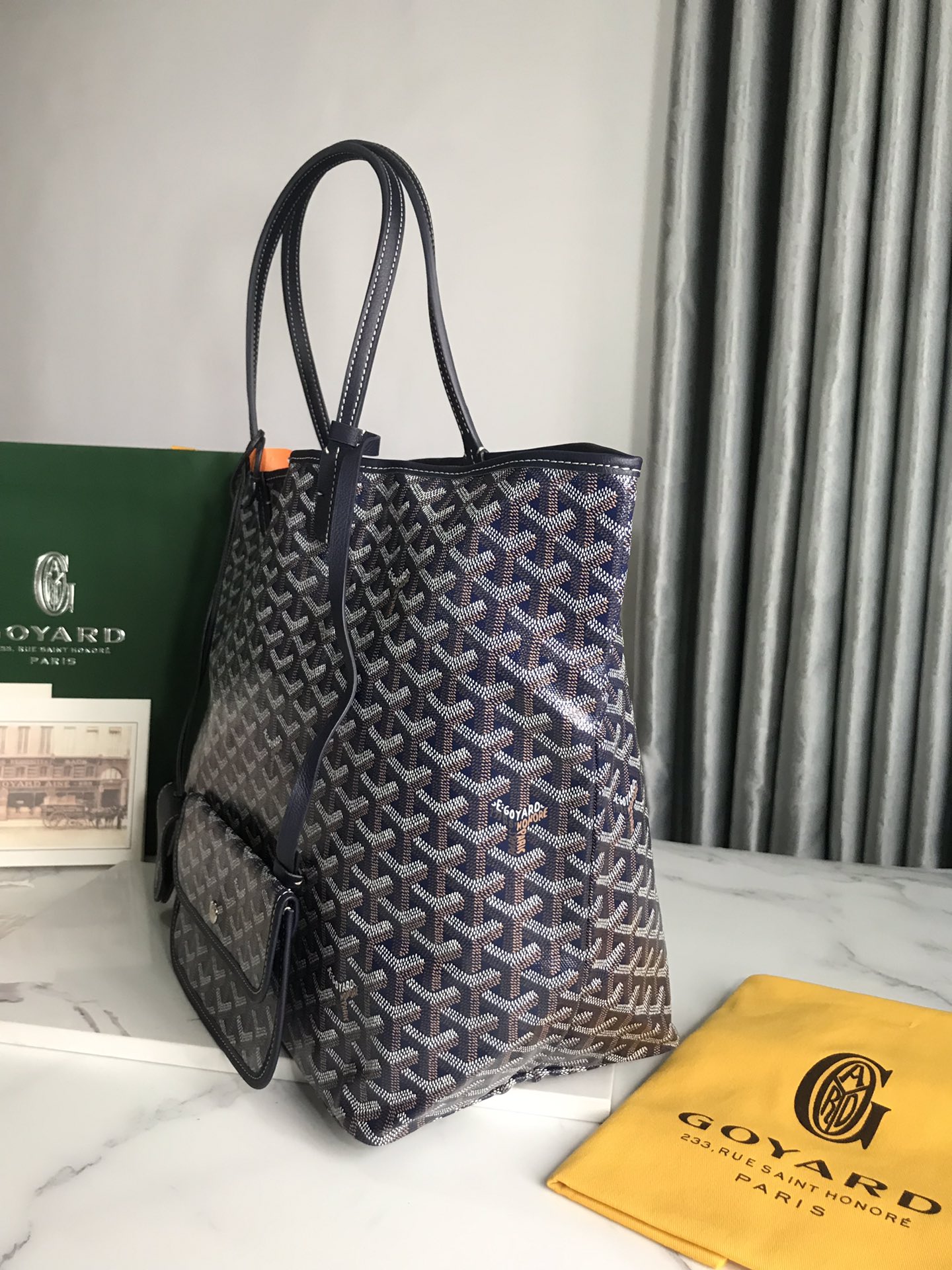 GOYARD Goyardine Saint Louis PM black brown1370123