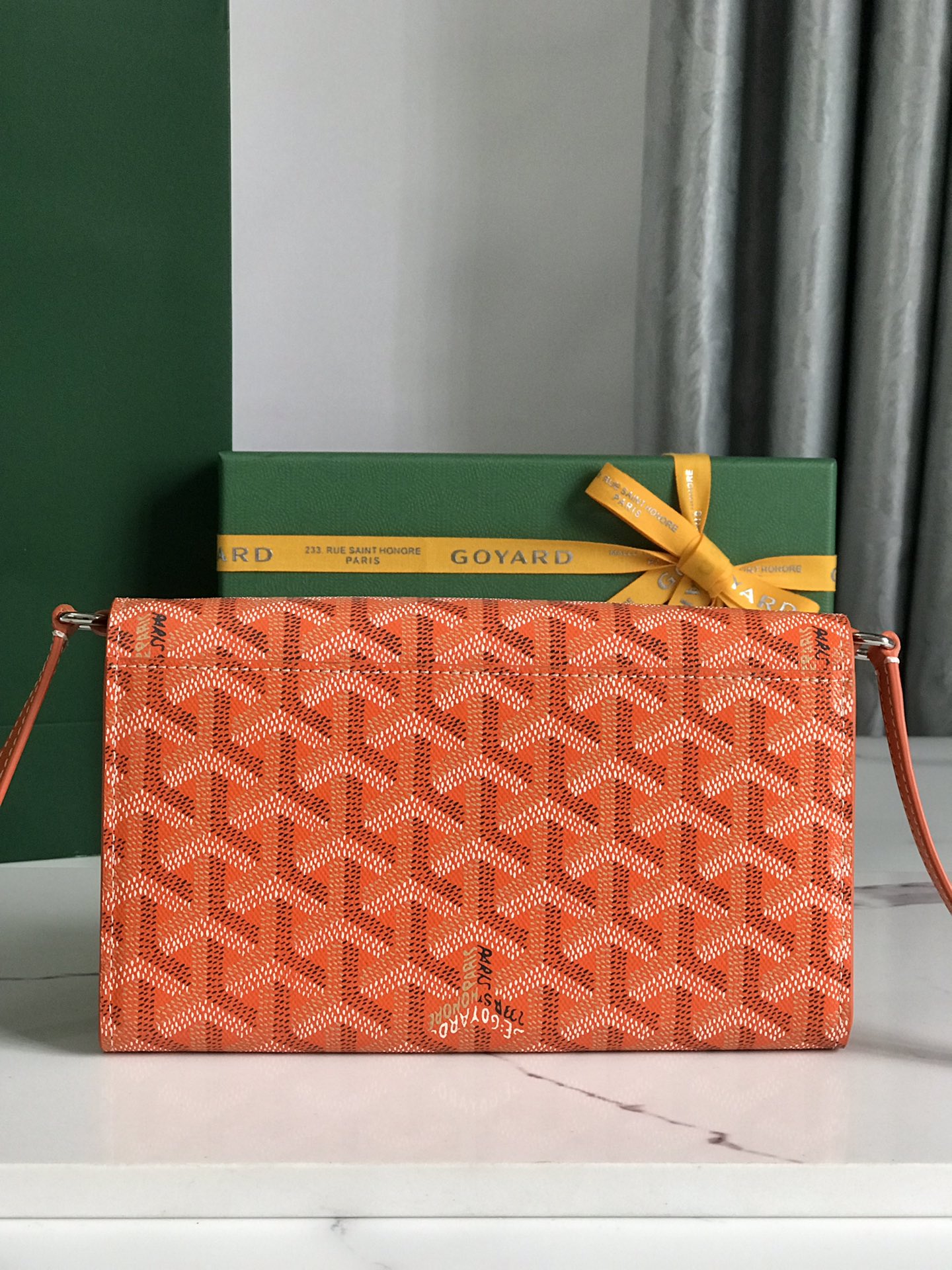 GOYARD Goyardine Varenne Continental Wallet orange