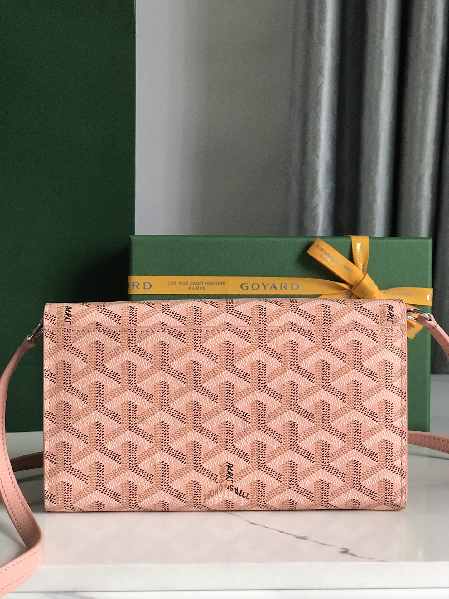 GOYARD Goyardine Varenne Continental Wallet pink