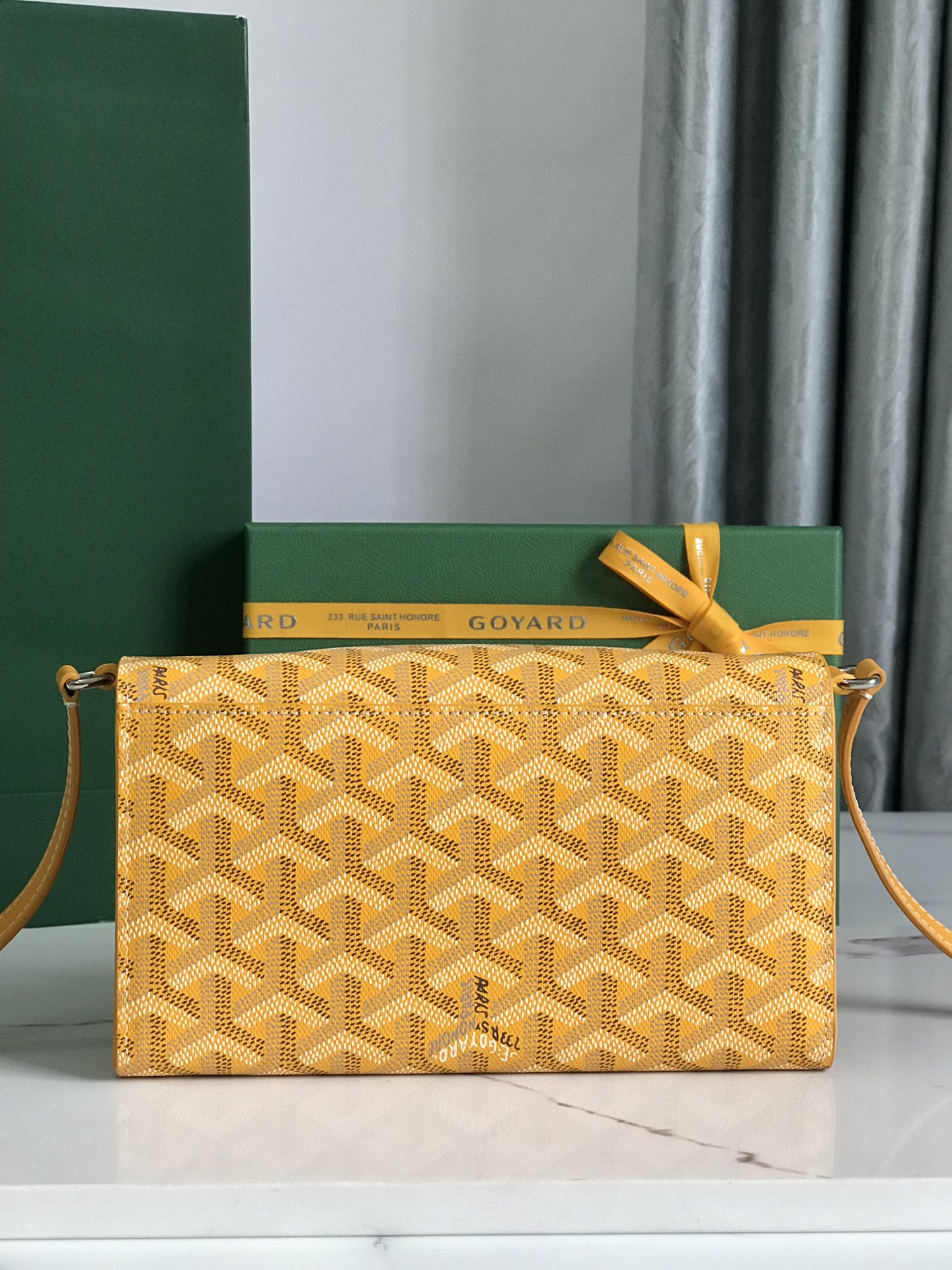 GOYARD Goyardine Varenne Continental Wallet yellow