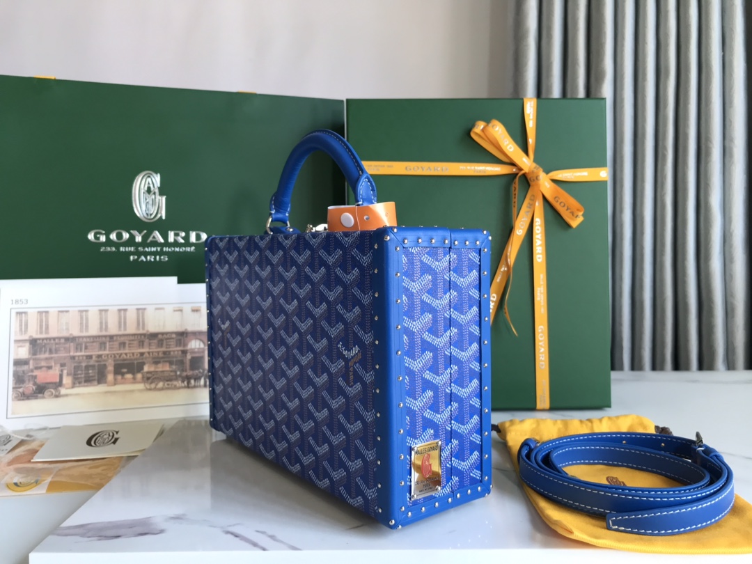 Goyard Grand Hotel Trunk Bag Blue | eBay