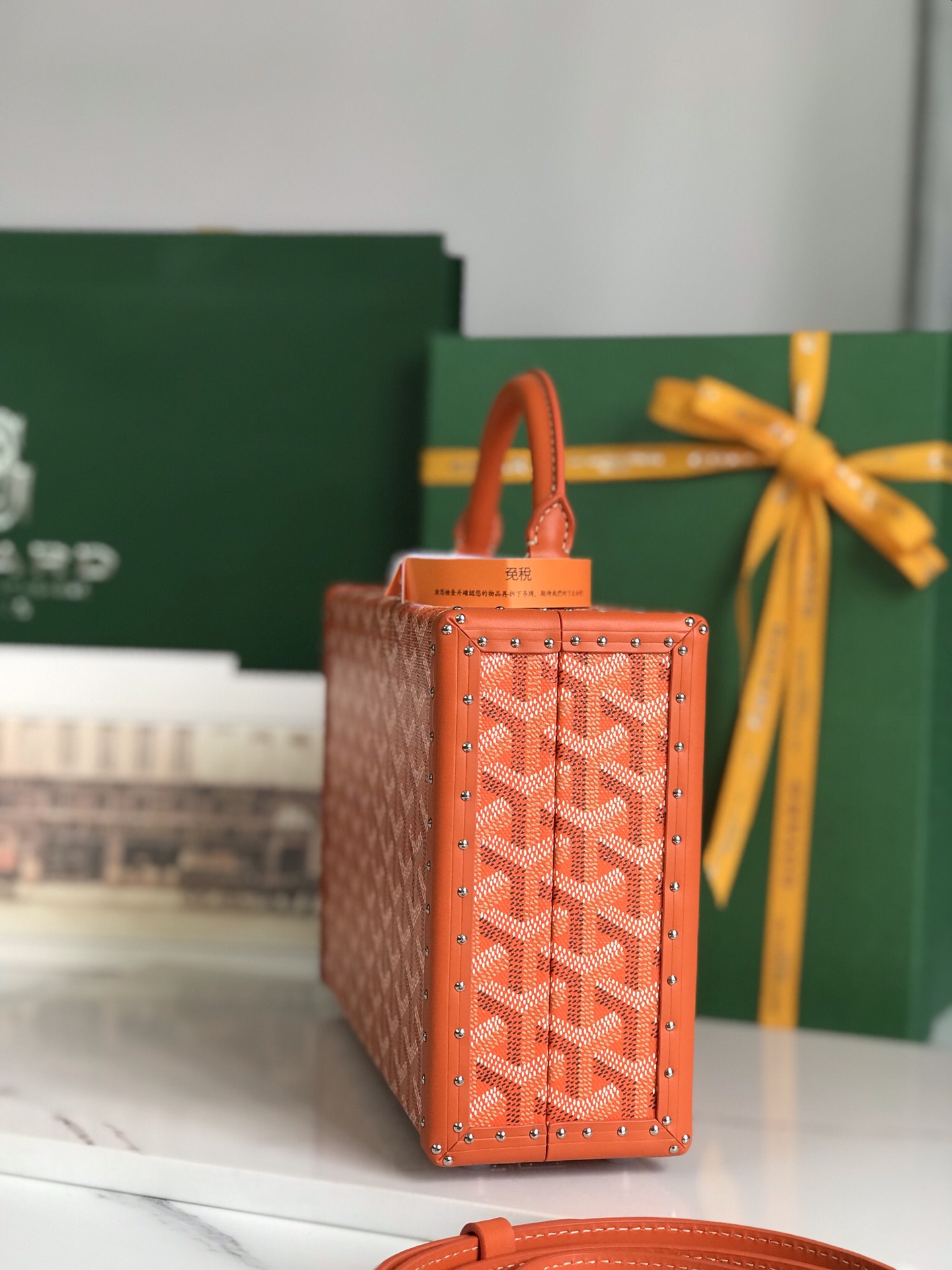 Goyard Grand Hotel Trunk Bag orange | eBay
