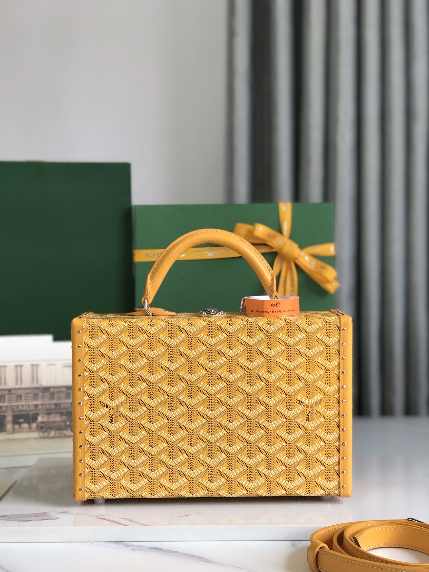 Goyard Grand Hotel Trunk Bag yellow | eBay