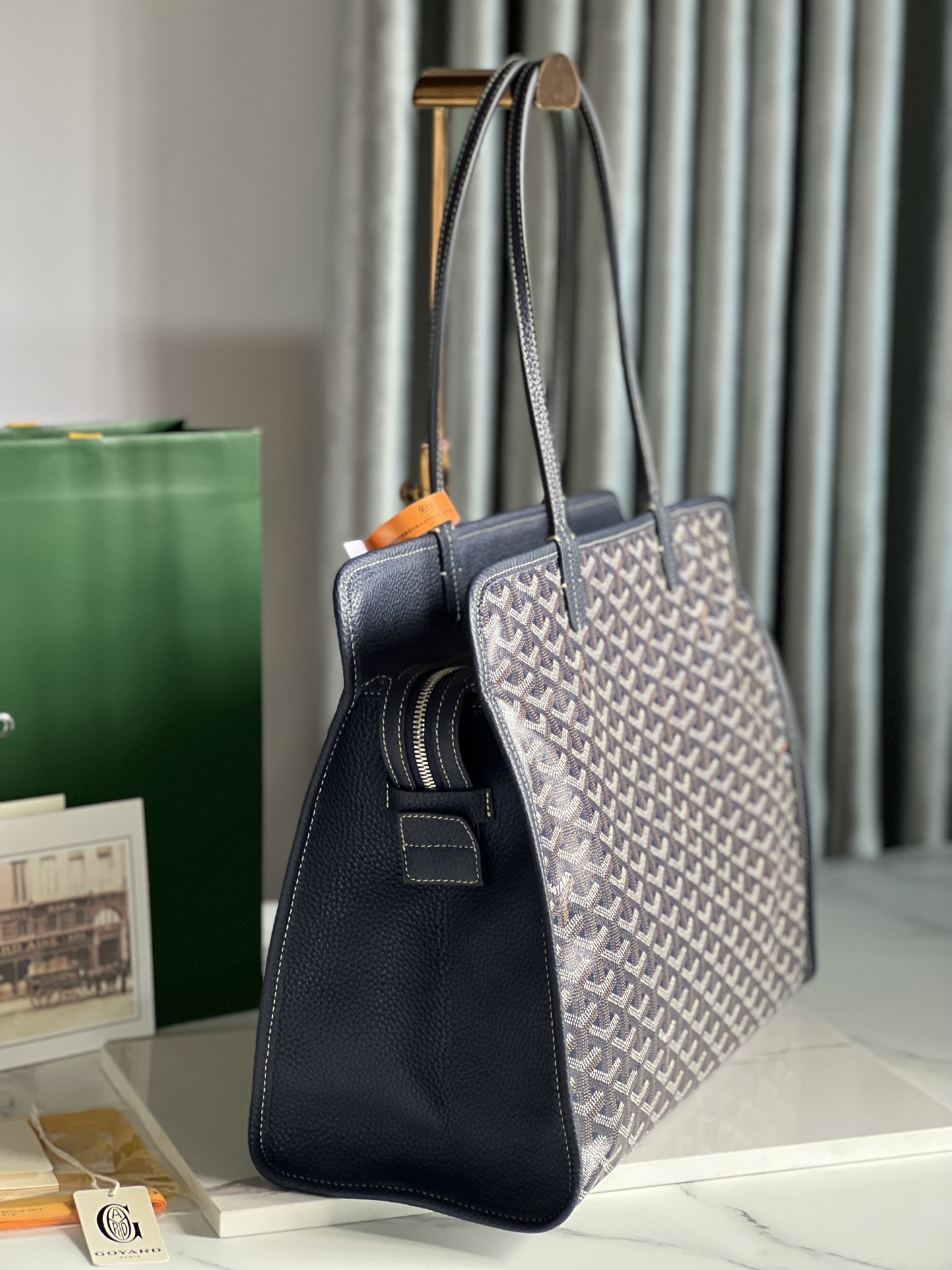 Goyard gray Goyardine Coated Canvas and Leather