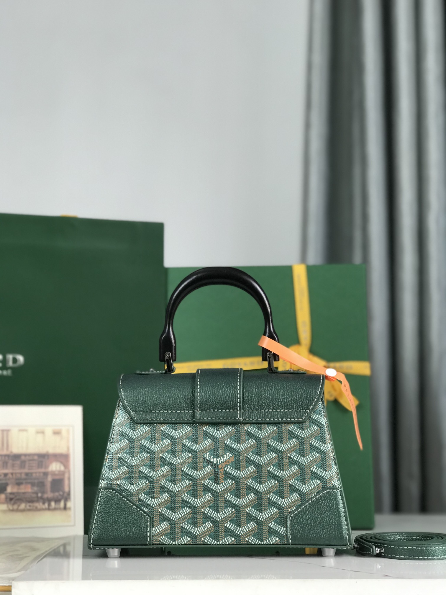Goyard Green Goyardine Canvas And Chevroches ...