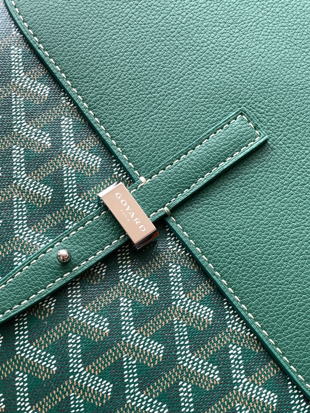 Goyard green  Goyardine Canvas Chypre Wallet Pouch Cloth