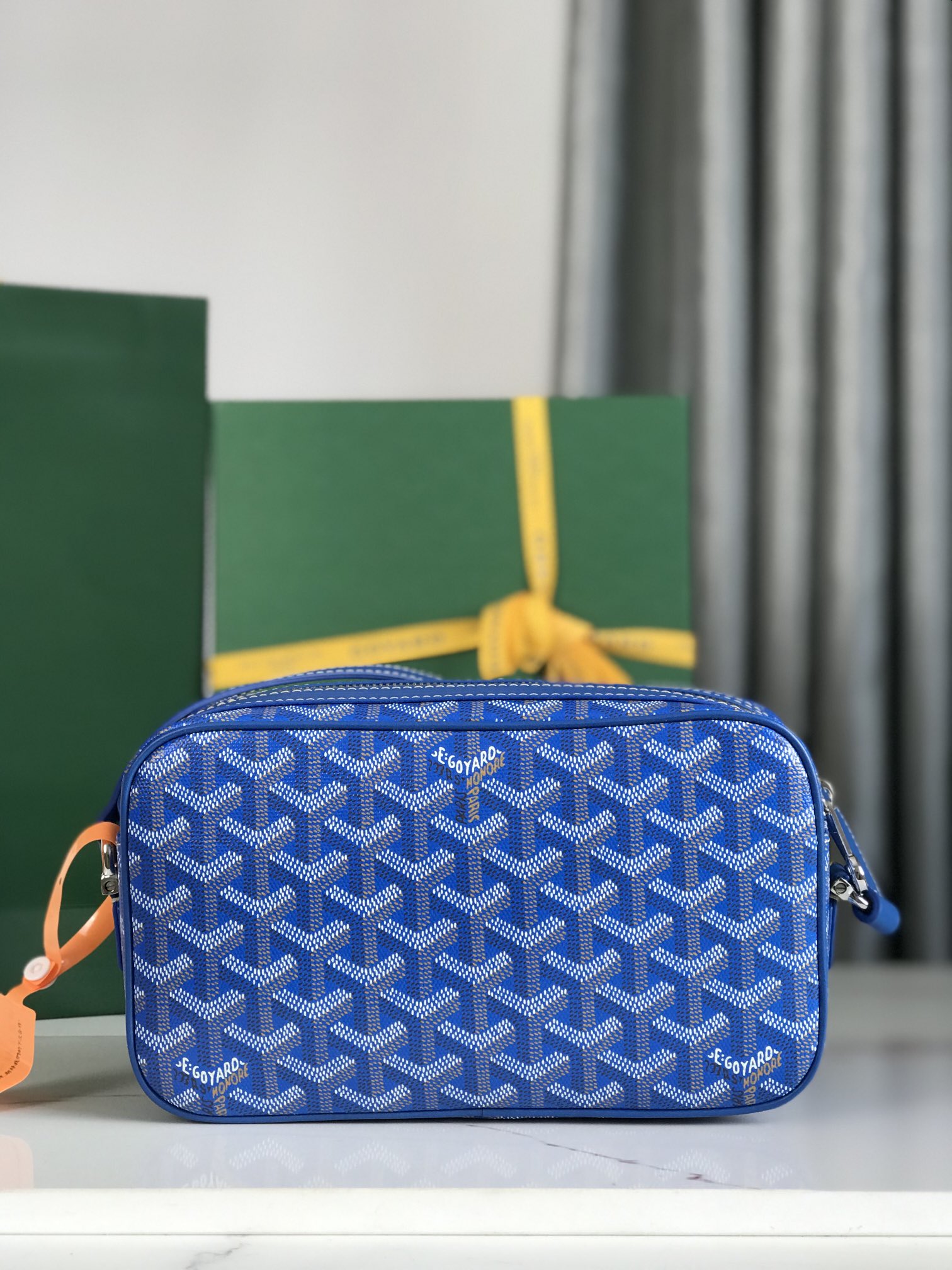 GOYARD Herringbone Cup Vert PM Shoulder Bag PVC  blue