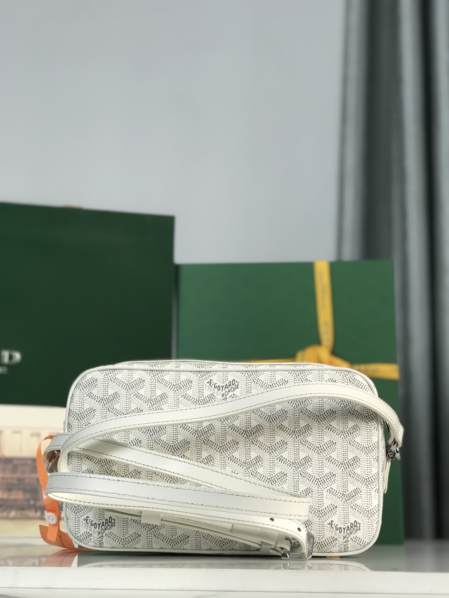 GOYARD Herringbone Cup Vert PM Shoulder Bag PVC brown