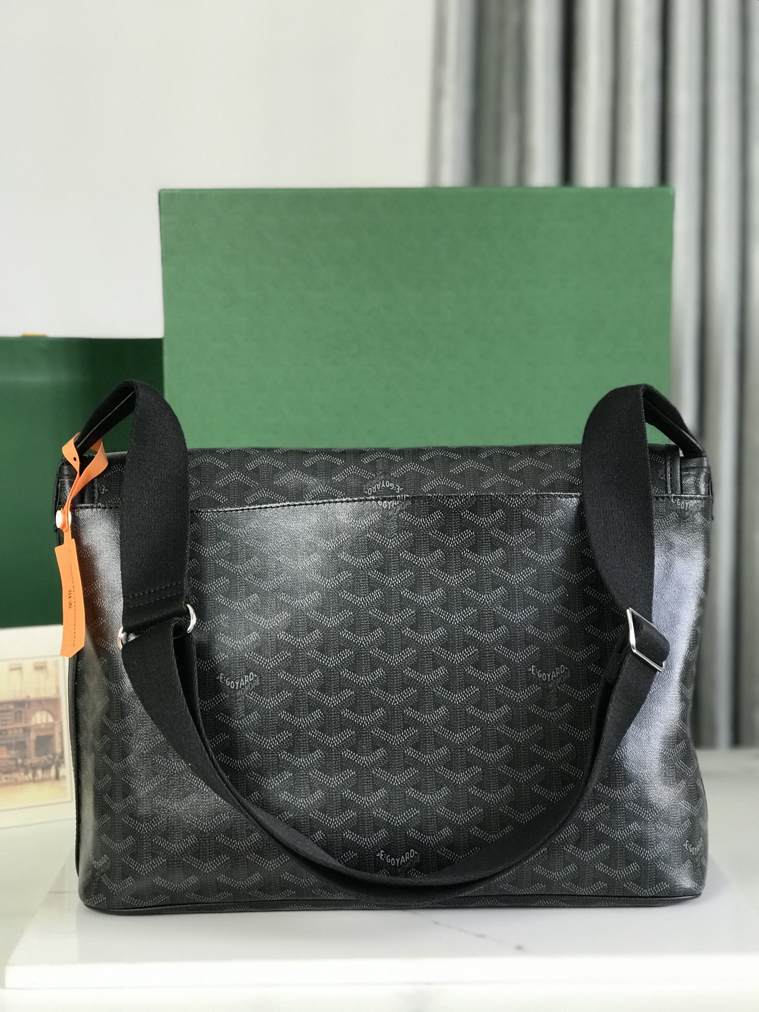 Goyard Jet Black Capetien MM Messenger Bag