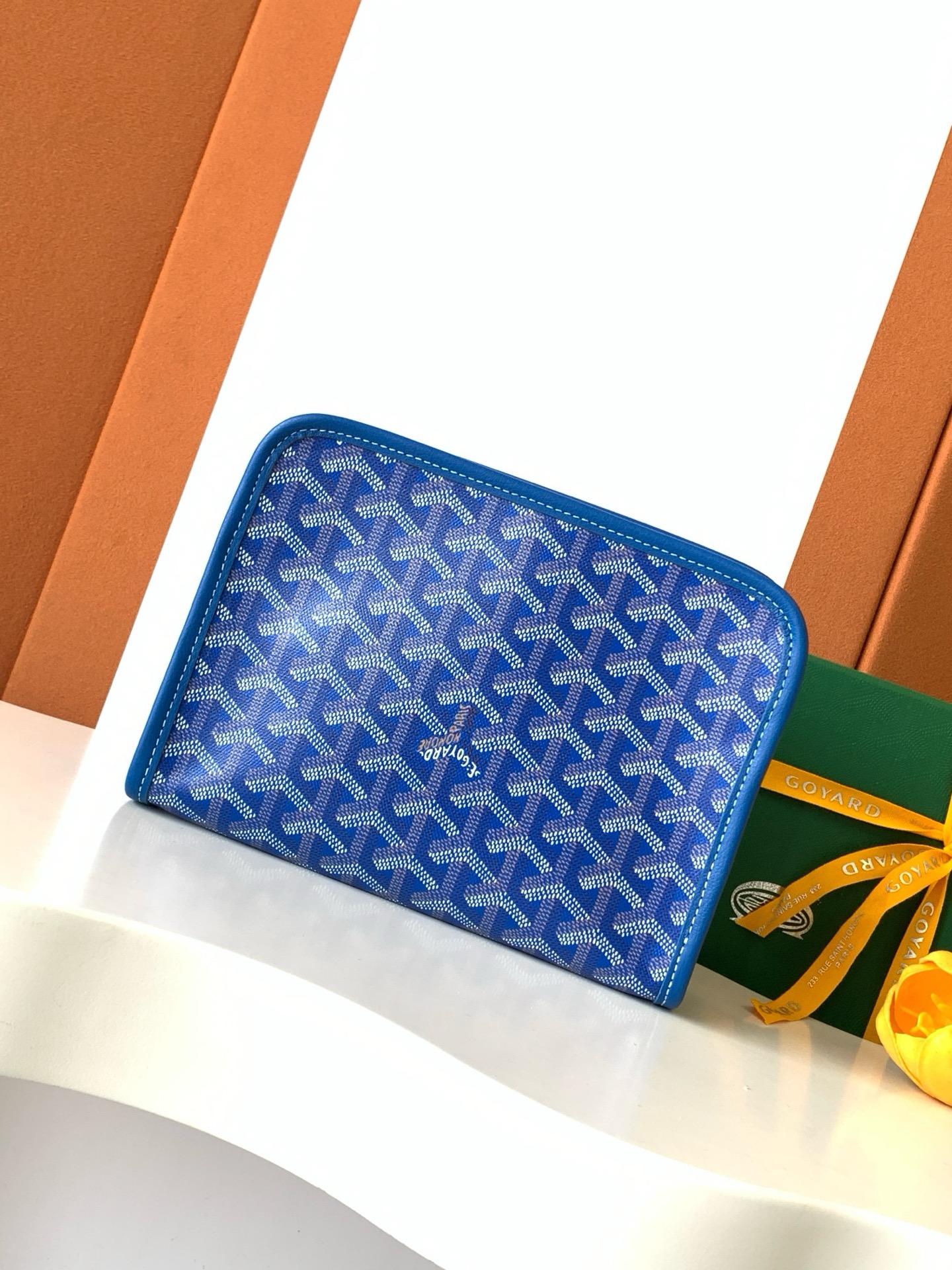 Goyard Jouvence Toiletry Pouch Coated Canvas Blue