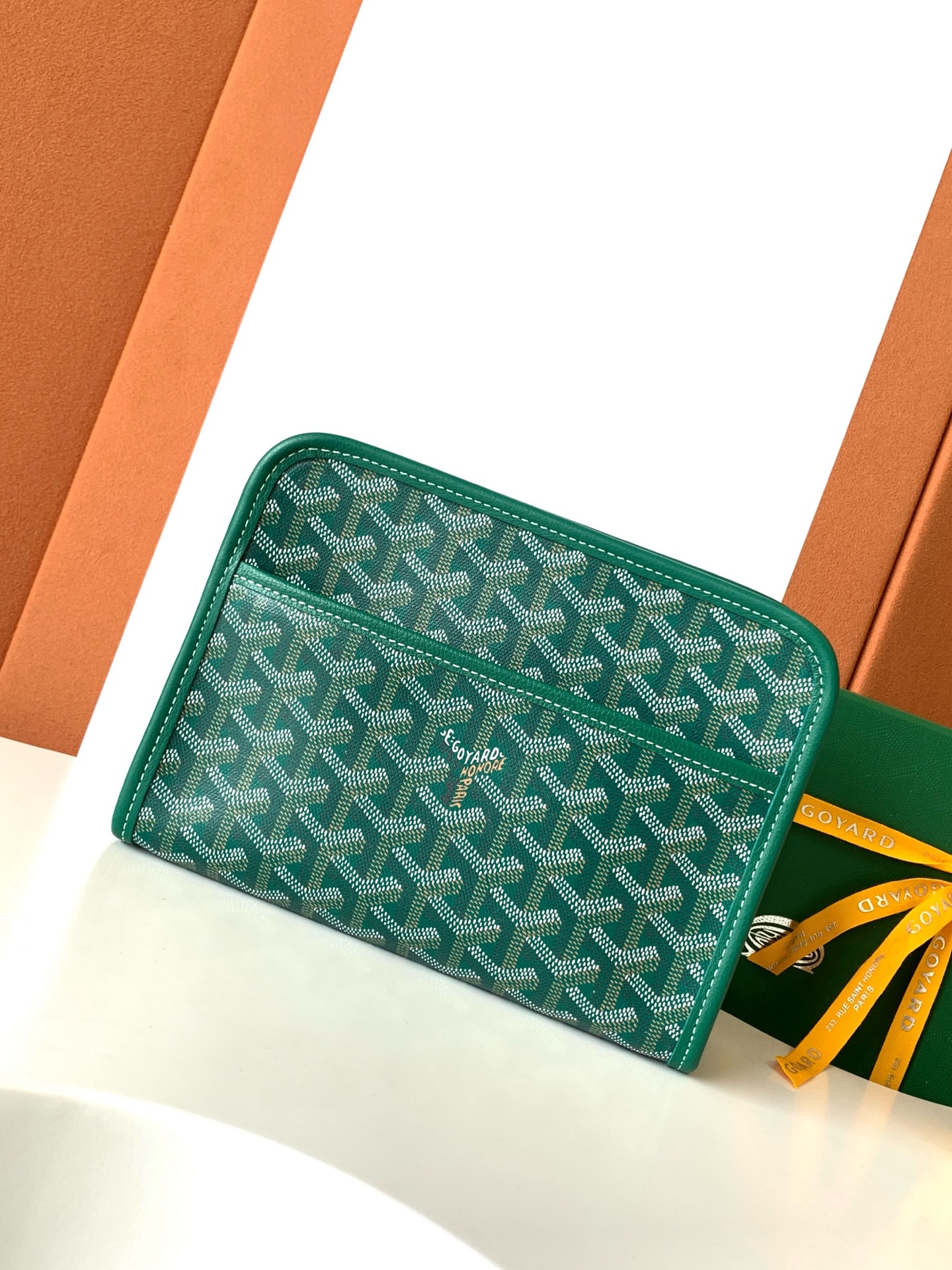 Goyard Jouvence Toiletry Pouch Coated Canvas green
