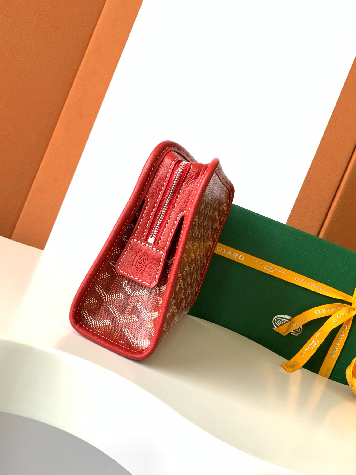 Goyard Jouvence Toiletry Pouch Coated Canvas red