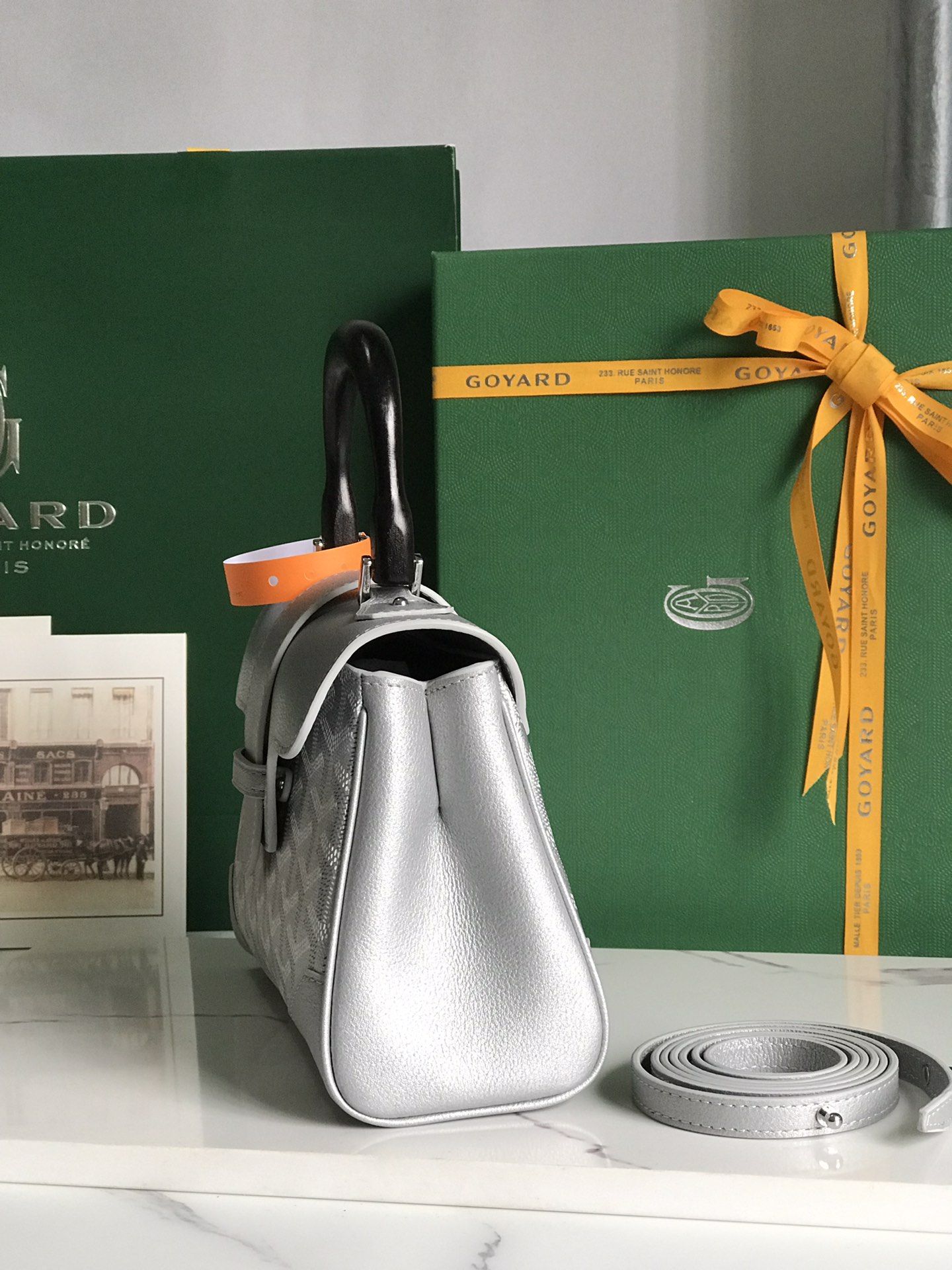 Goyard Leather crossbody bag Goyard Silver in Leather - 26051109