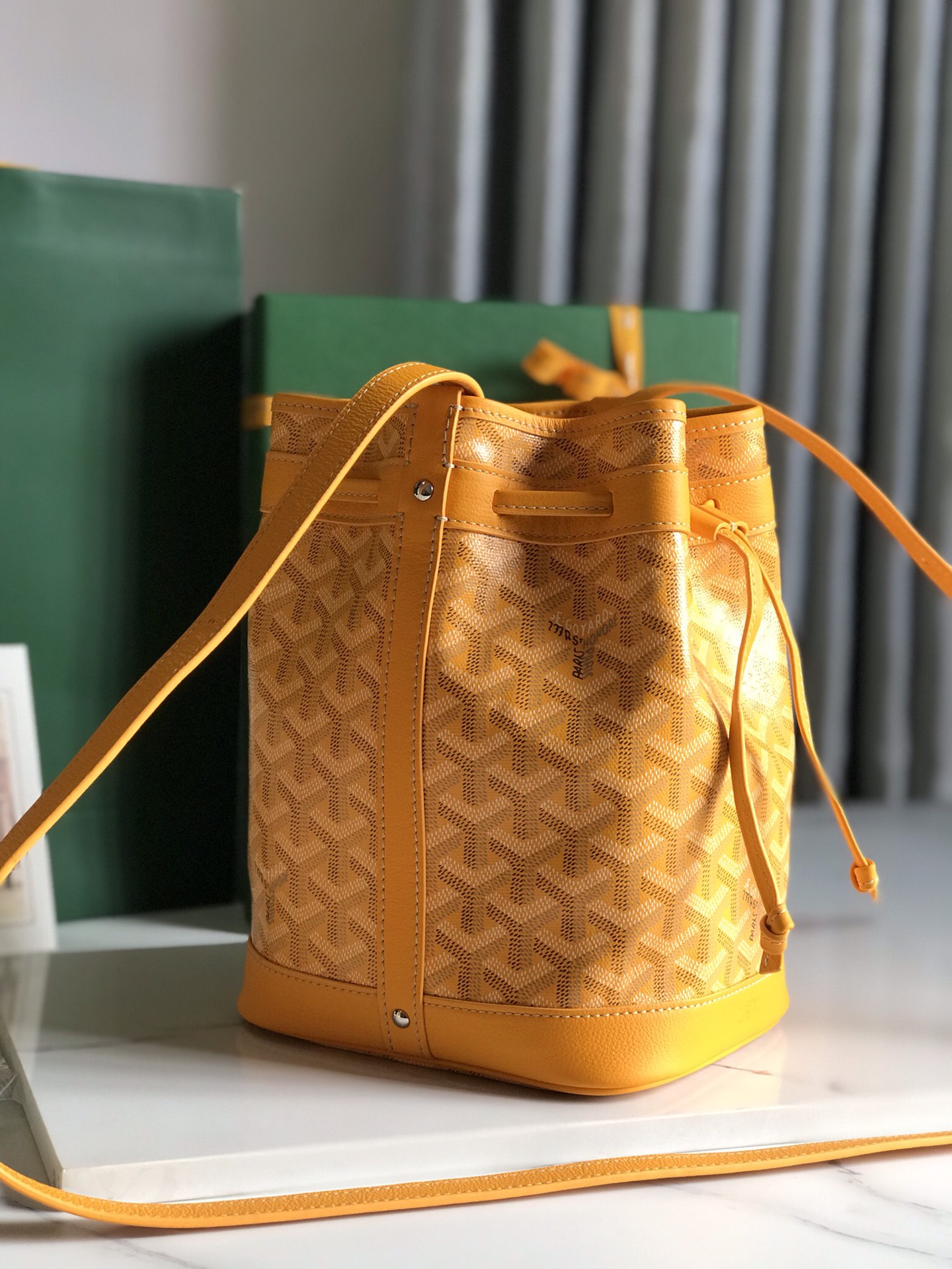 Goyard orange Goyardine Coated Canvas and Leather ...