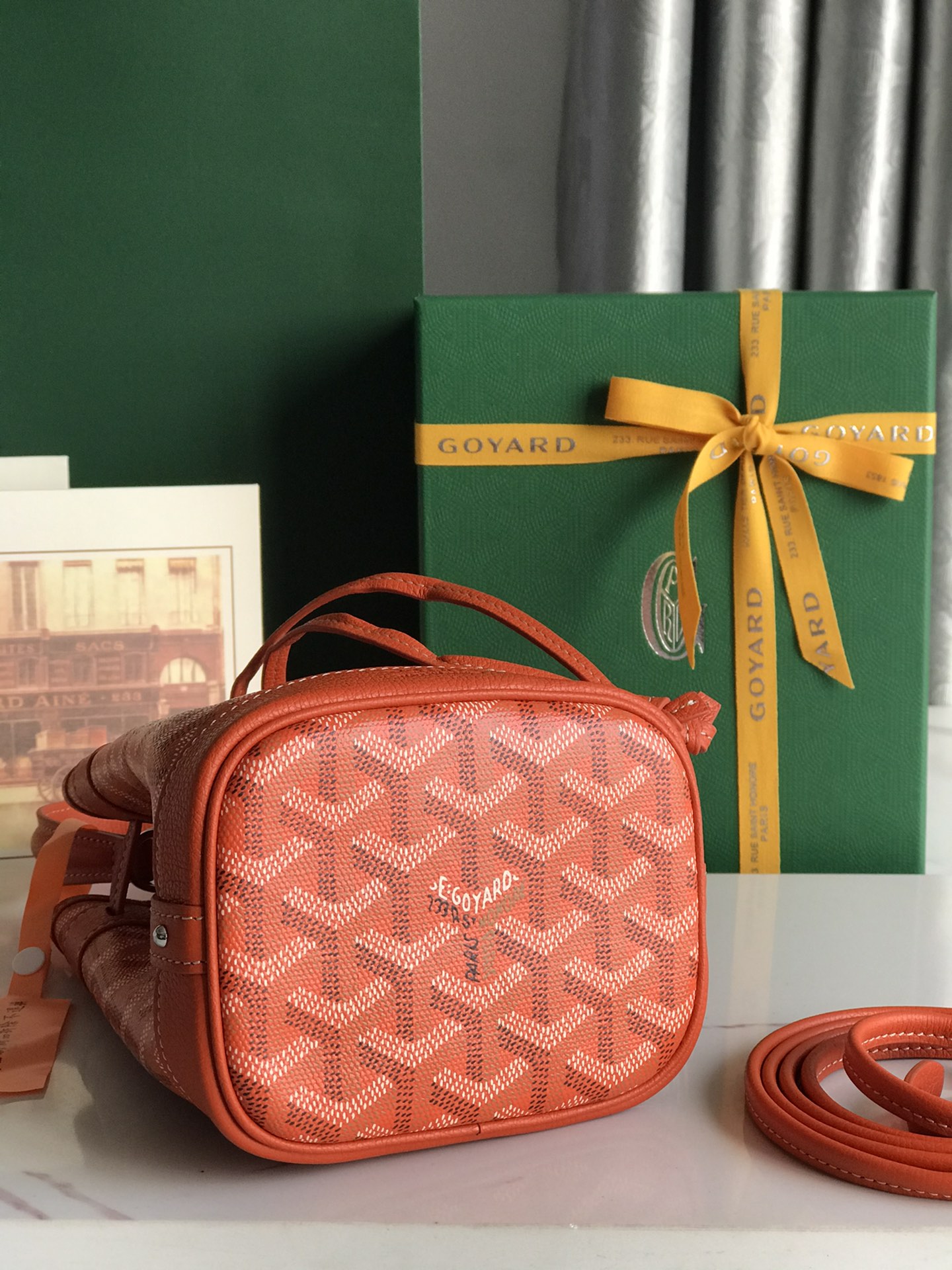 Goyard Petit Flot Mini bucket Bag Orange