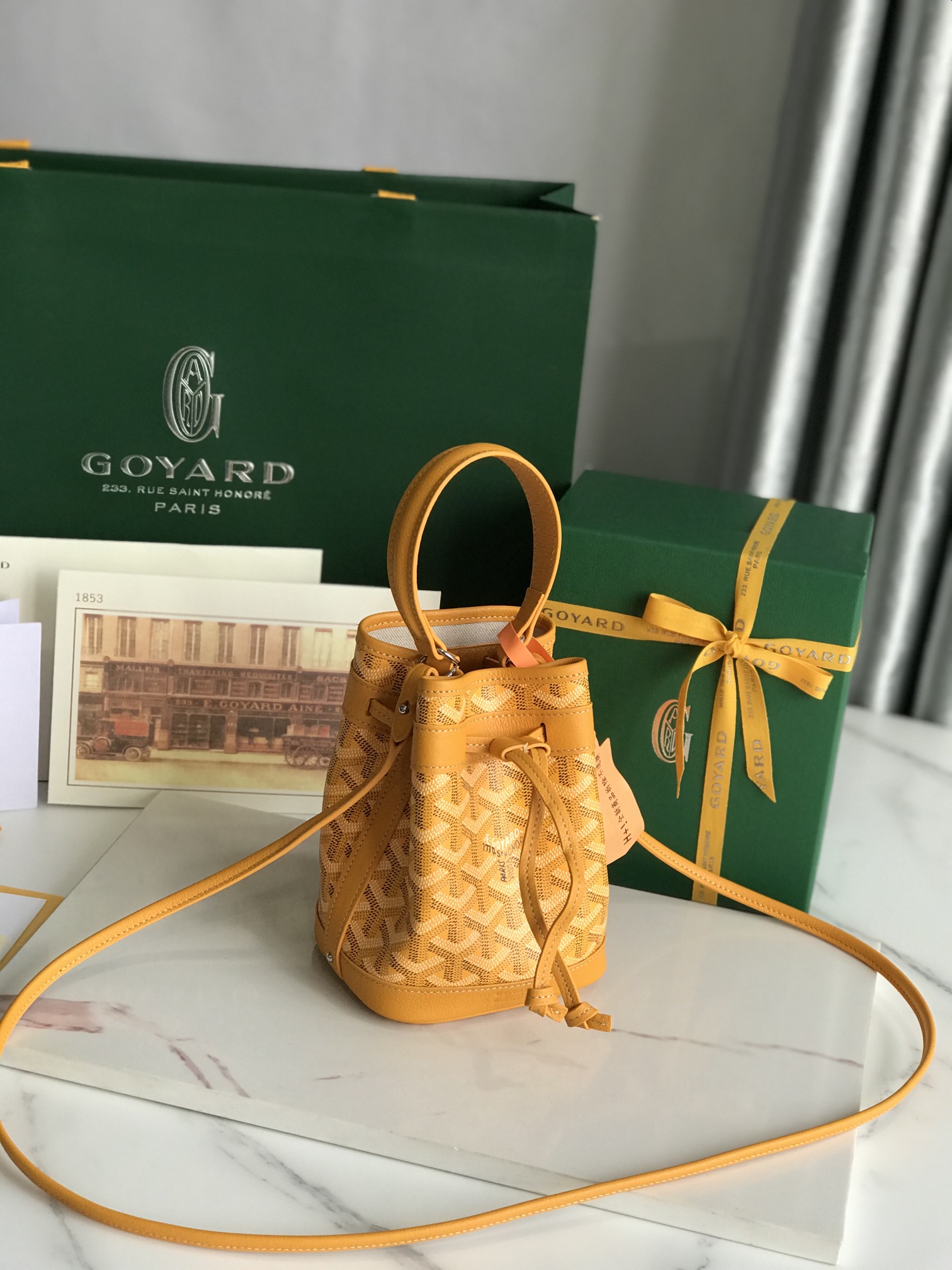 Goyard Petit Flot Mini bucket Bag yellow