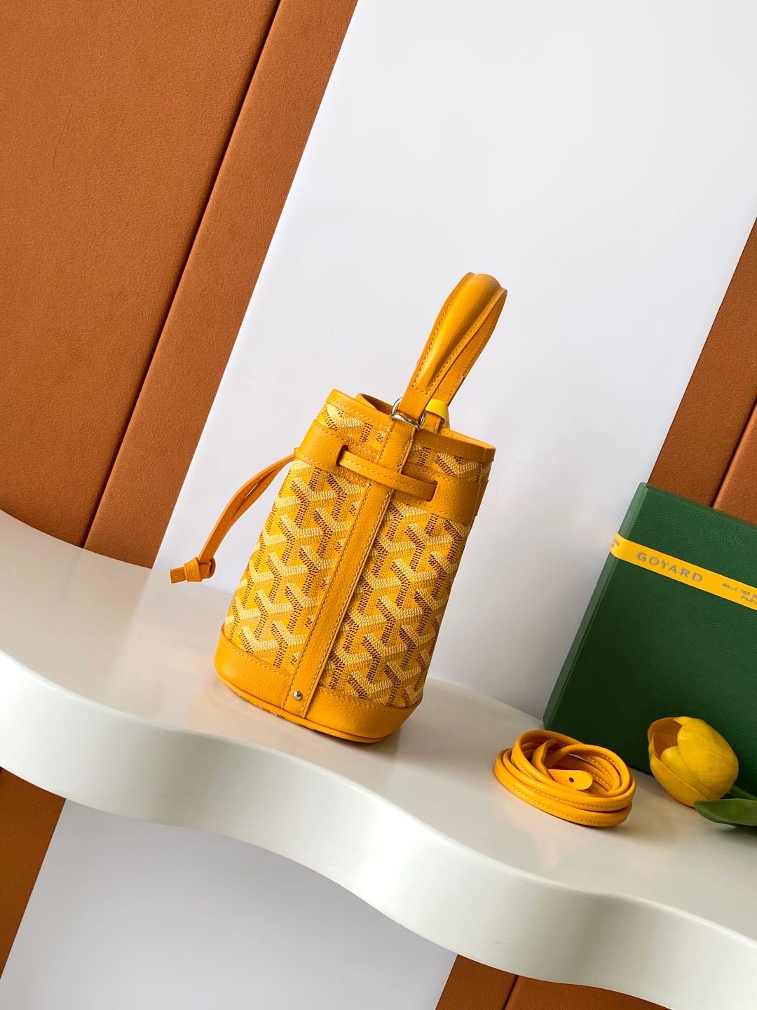 Goyard Petite Flot Bucket Bag yellow Tan 139758379