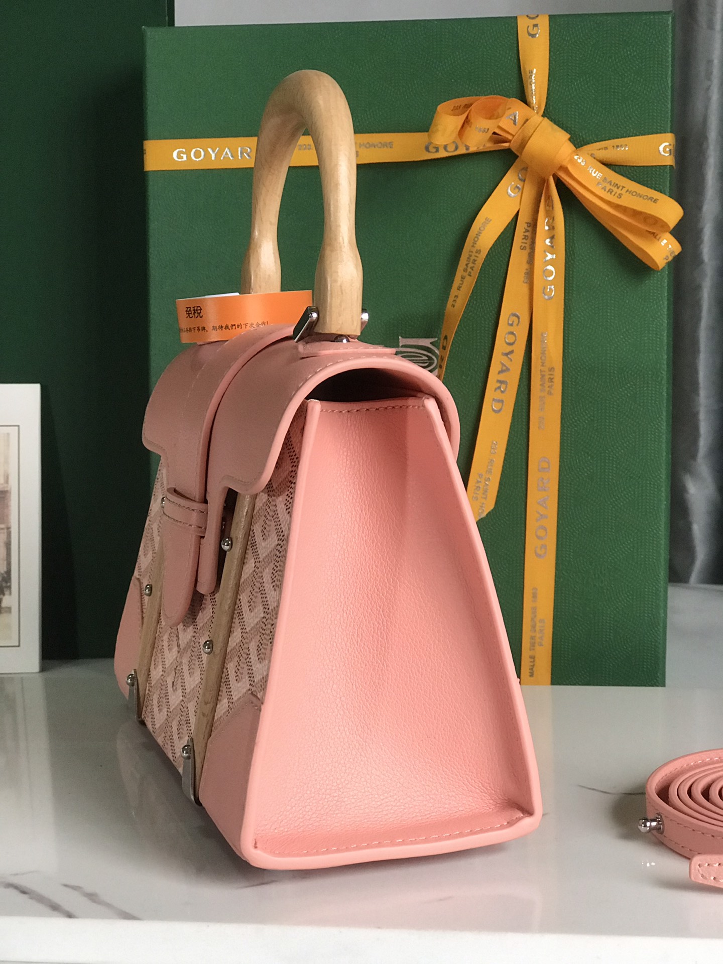 Goyard Pink And White Goyardine Canvas &