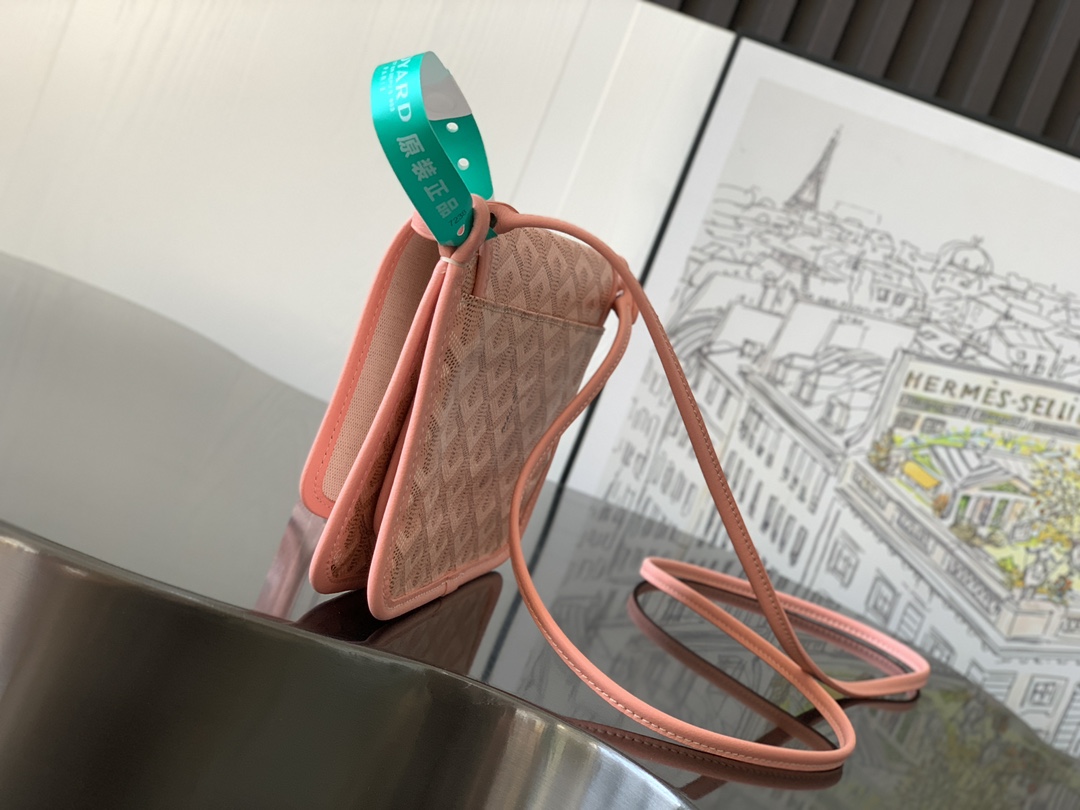 Goyard Pink Goyardine Canvas Plumet Pocket Wallet |