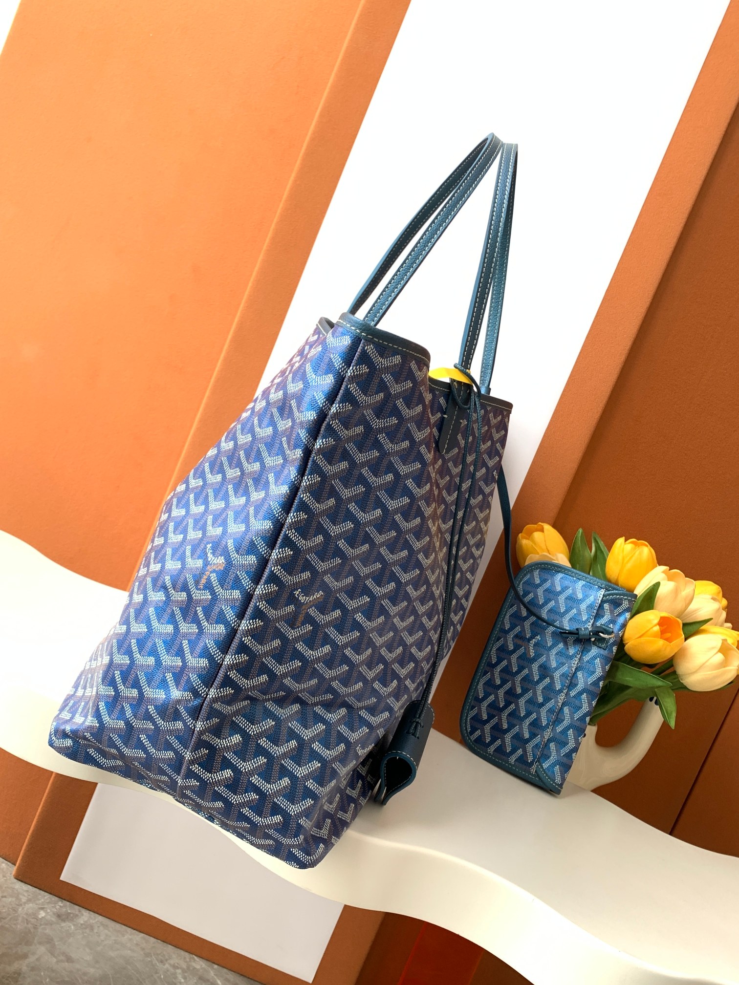 Goyard Pre-Loved Saint Louis Pearly PM limited-edition bag for Women - Blue in