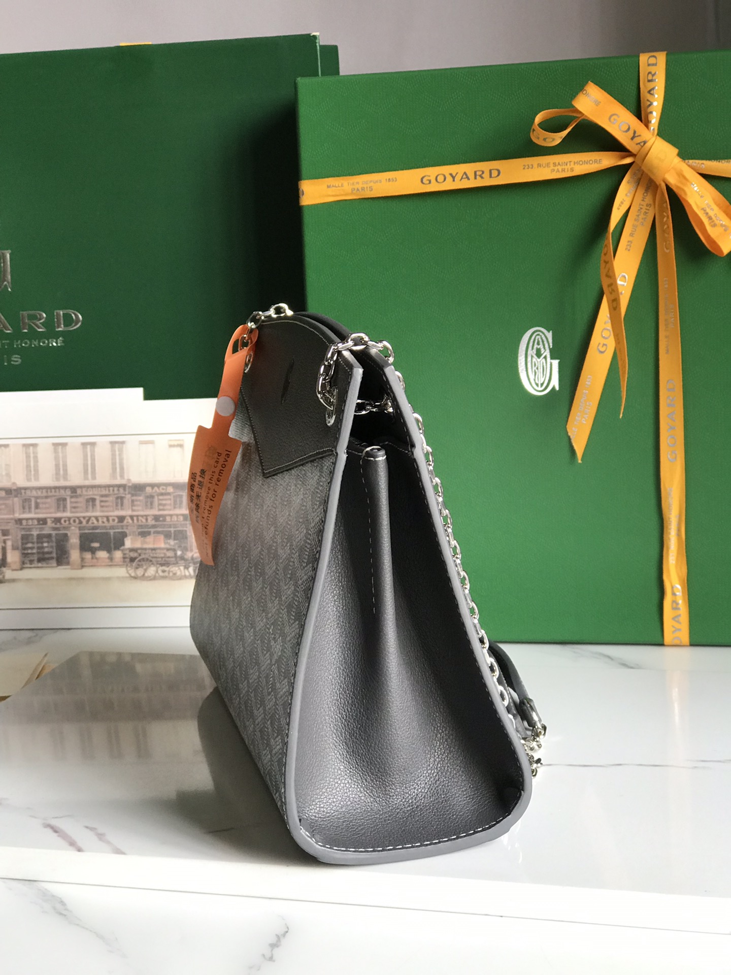 Goyard Rouette Structure Mini Shoulder Bag gray Tan