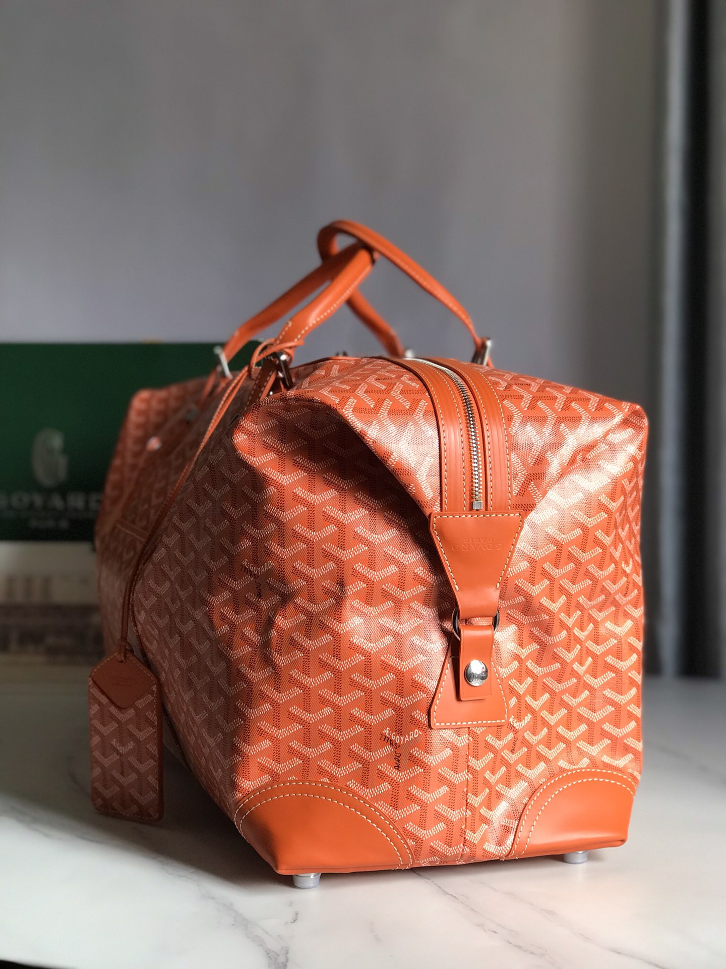 Goyard Sac Boeing 55 Duffle Handbag in Goyard orange