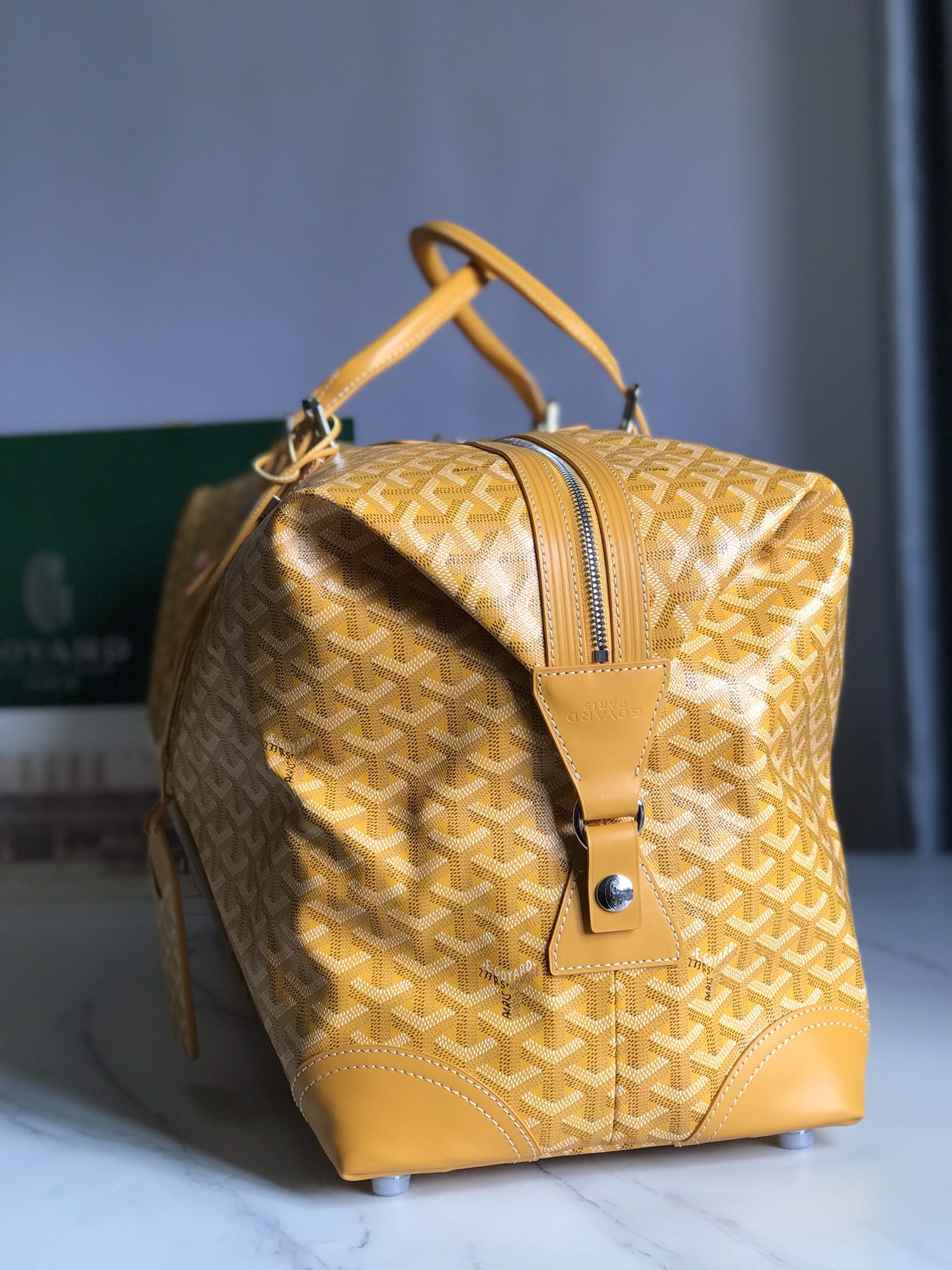 Goyard Sac Boeing 55 Duffle Handbag in Goyard yellow