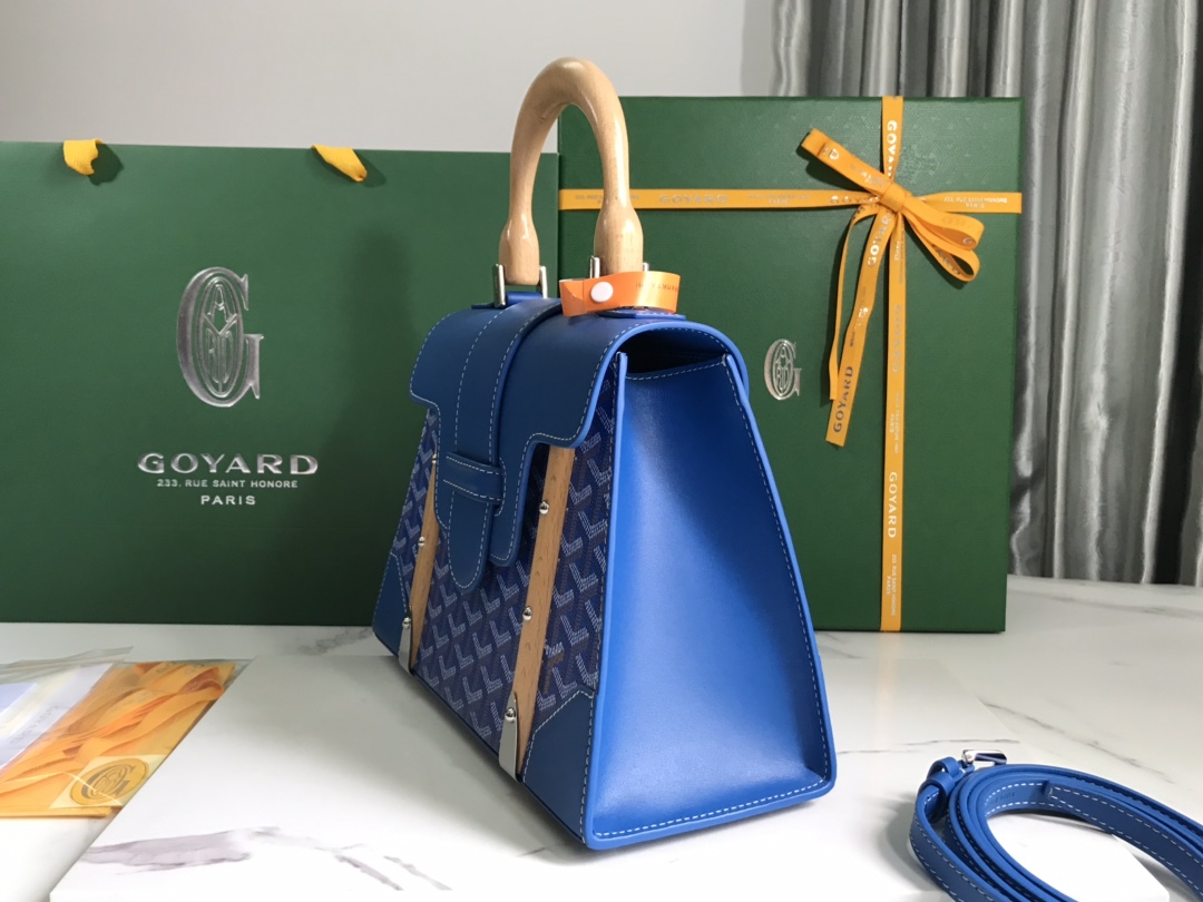 Goyard Saigon PM 2way Hand Shoulder Bag blue