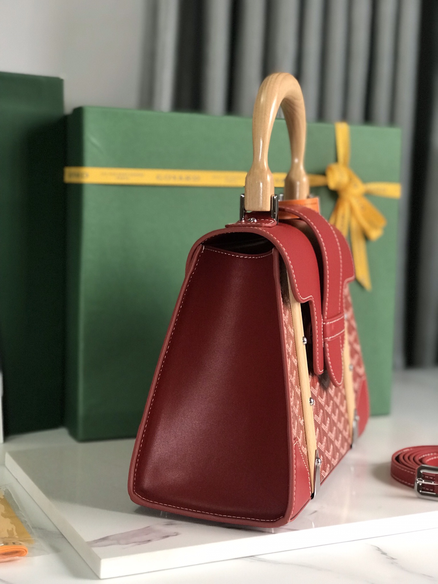 Goyard Saigon PM 2way Hand Shoulder Bag red