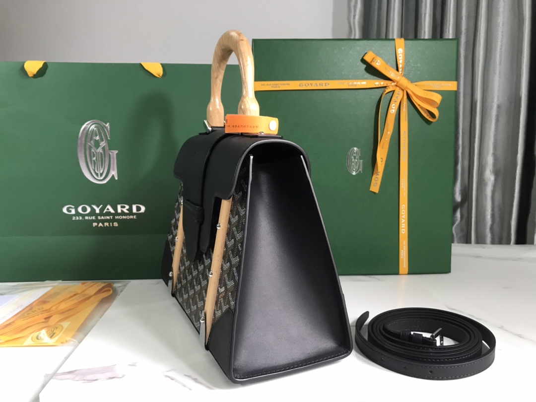 Goyard Saigon PM Bag Women's Handbag Black