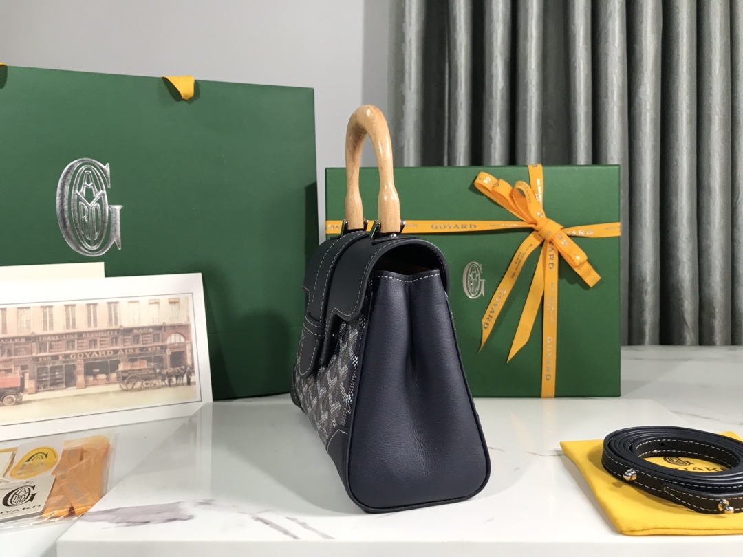 Goyard Saigon Souple Mini Bag Black Goyardine Canvas