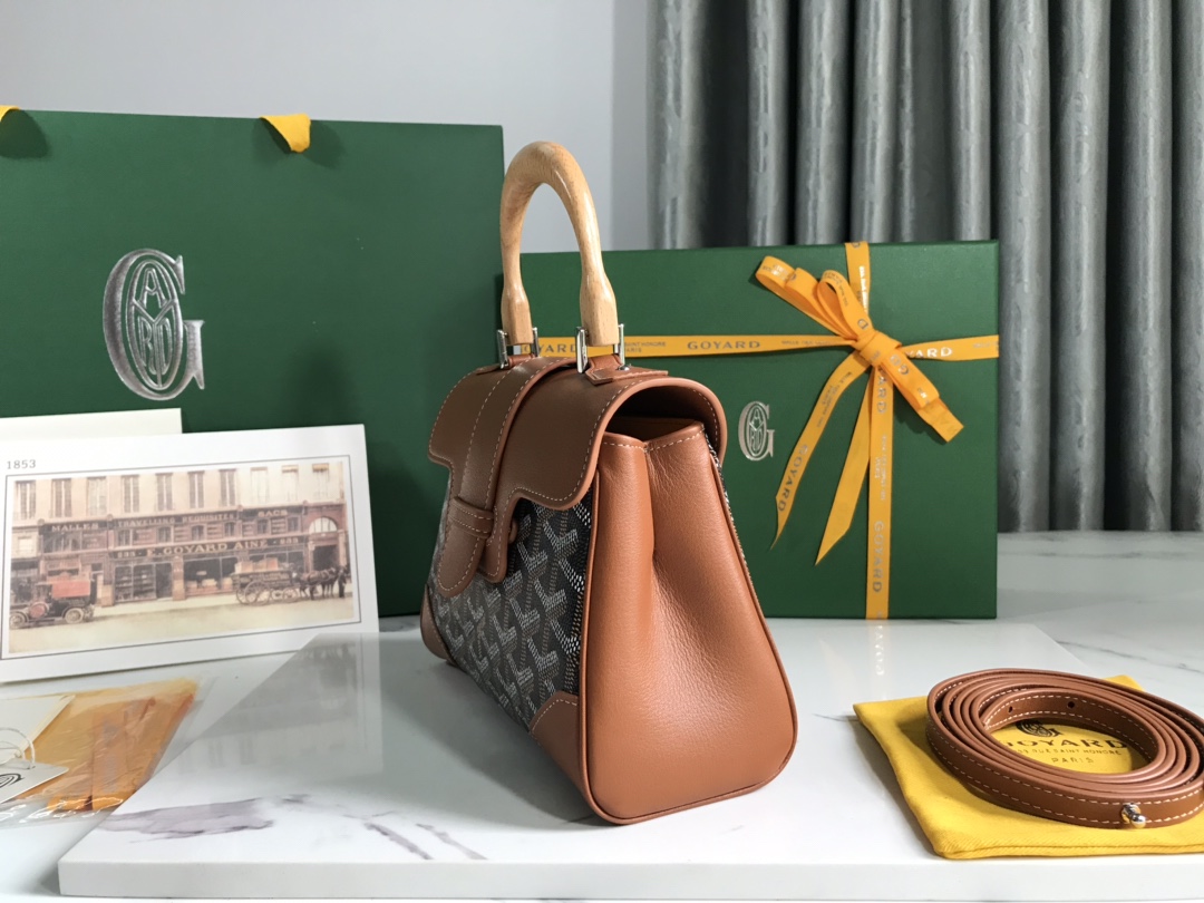 Goyard Saigon Souple Mini Bag BrownGoyardine Canvas