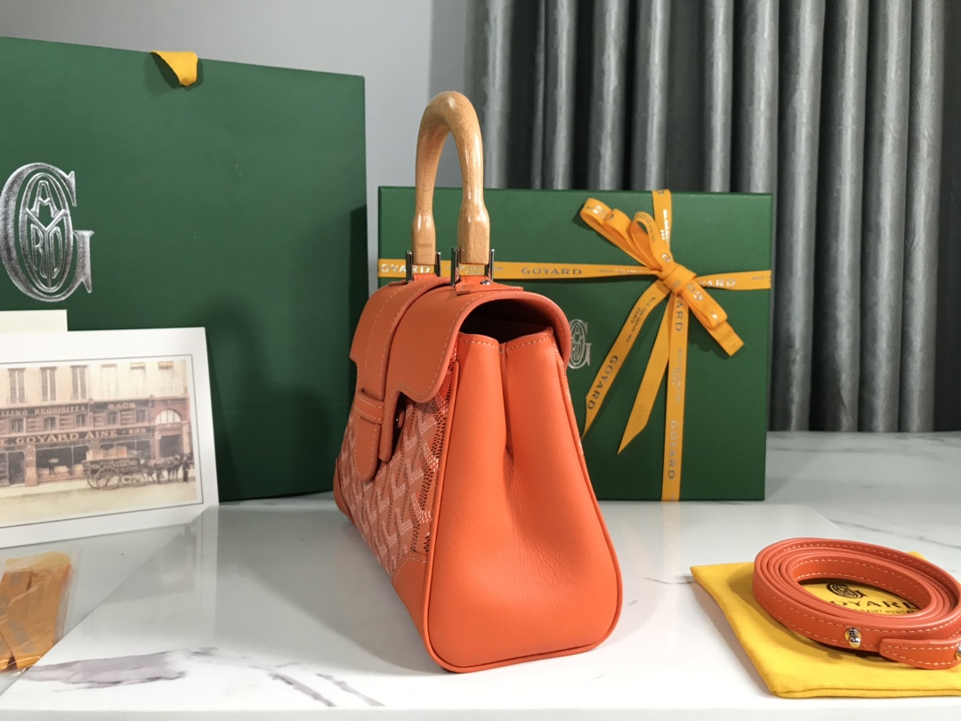 Goyard Saigon Souple Mini Bag orange Goyardine Canvas