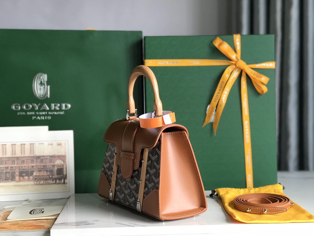 Goyard Saigon Structure Mini Bag Black and Brown