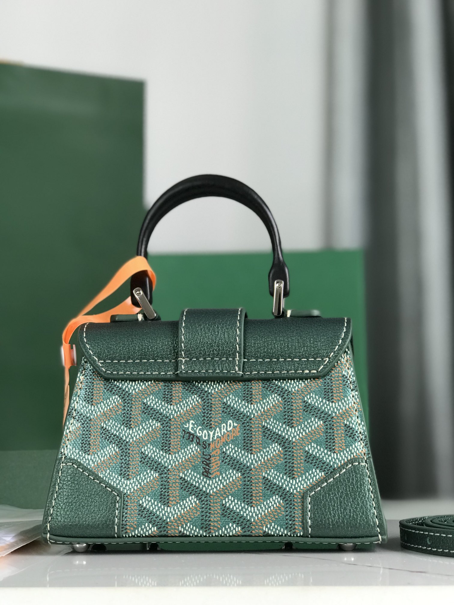 Goyard Saigon Structure Nano Pearly Green Goyardine