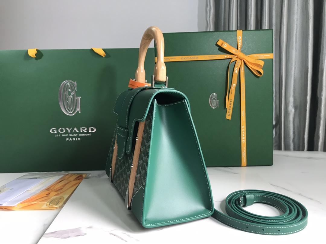 Goyard Saigon Structured 2-Way Hand Shoulder Bag Green