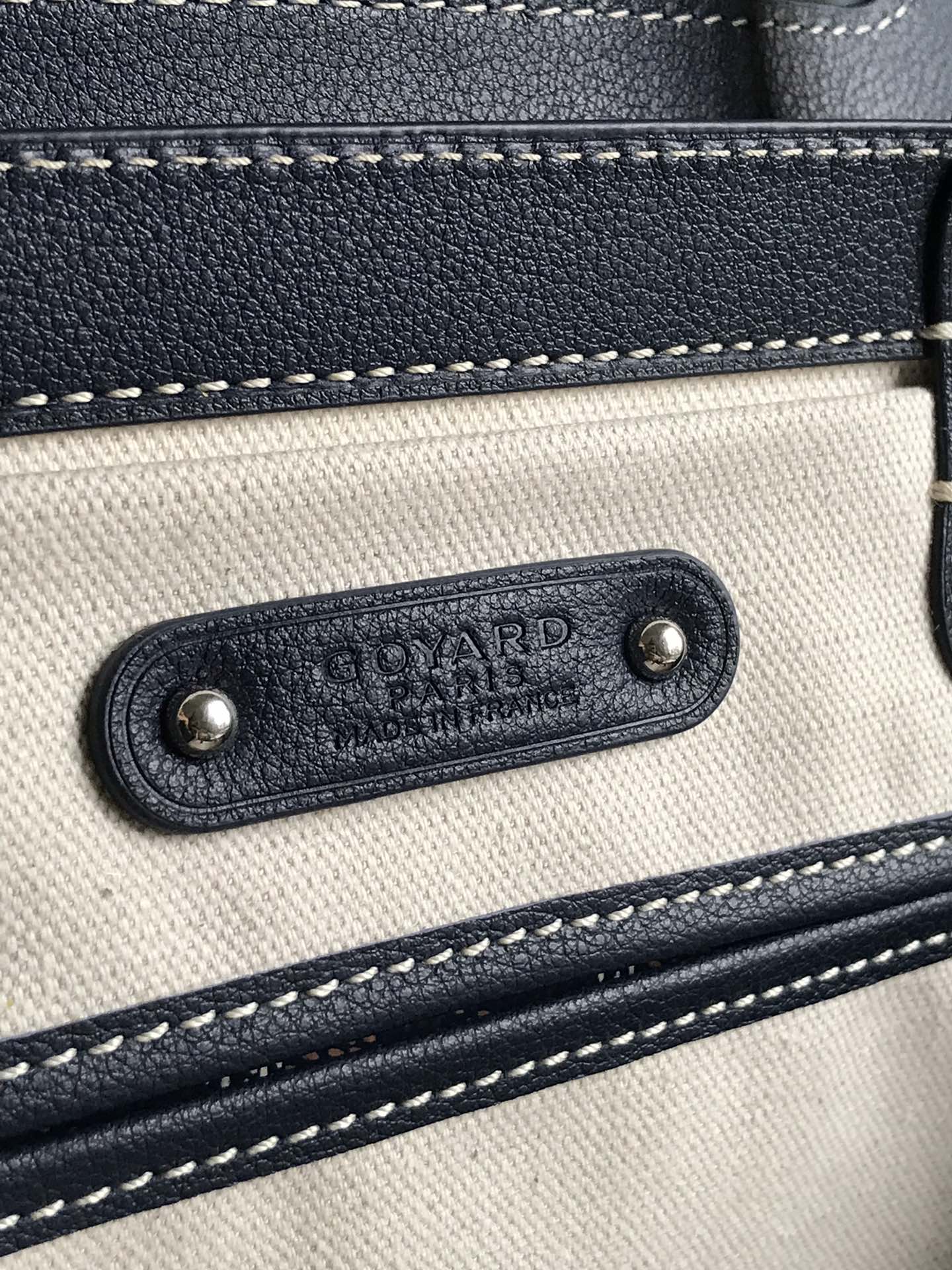 Goyard Saigon Tote Navy Blue Goyardine Canvas …