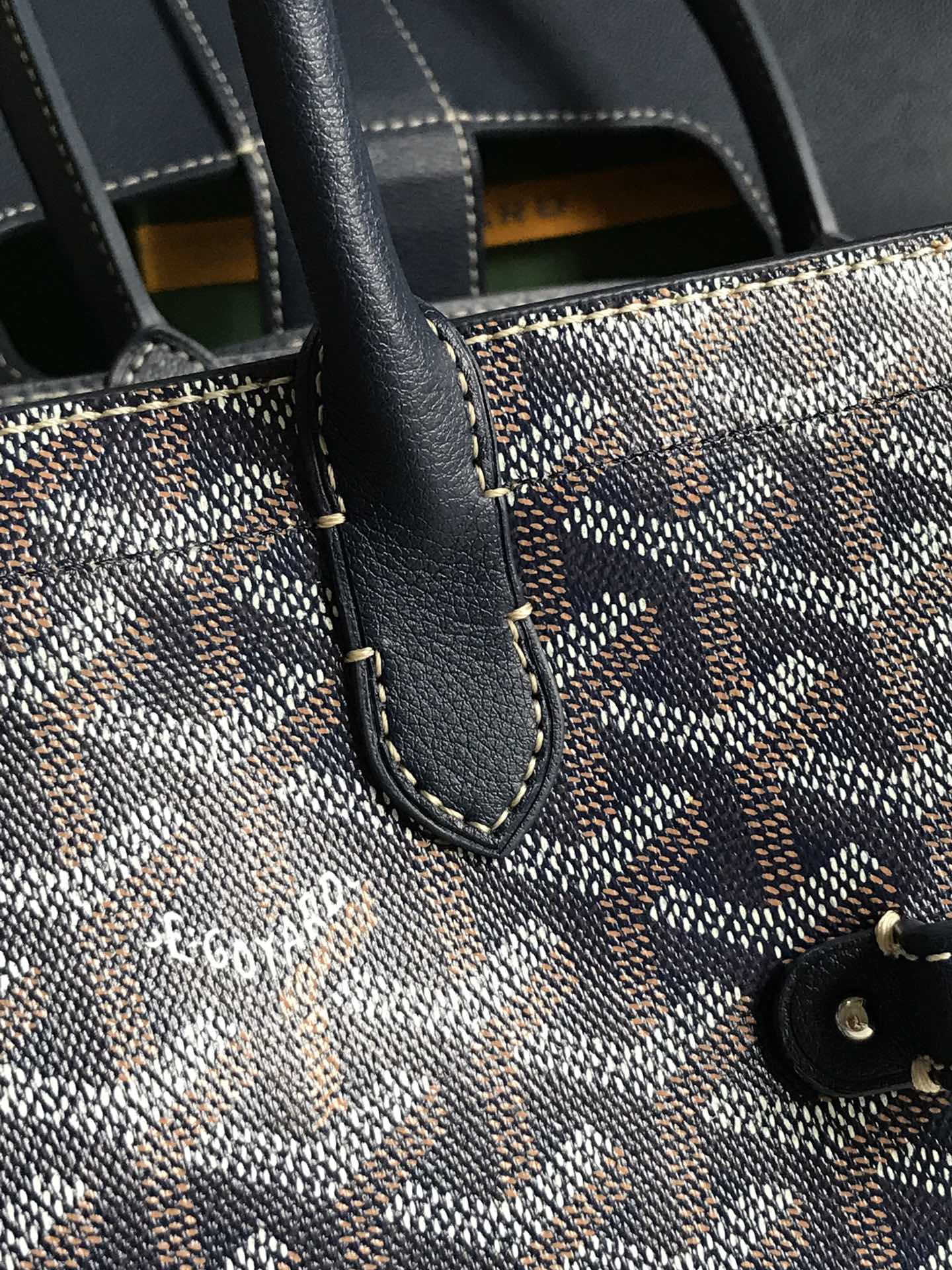 Goyard Saigon Tote Navy Blue Goyardine Canvas …