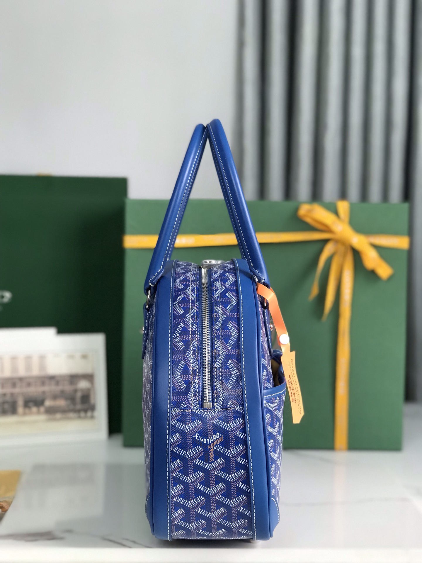 Goyard Saint Jeanne Bag Coated Canvas MM Blue
