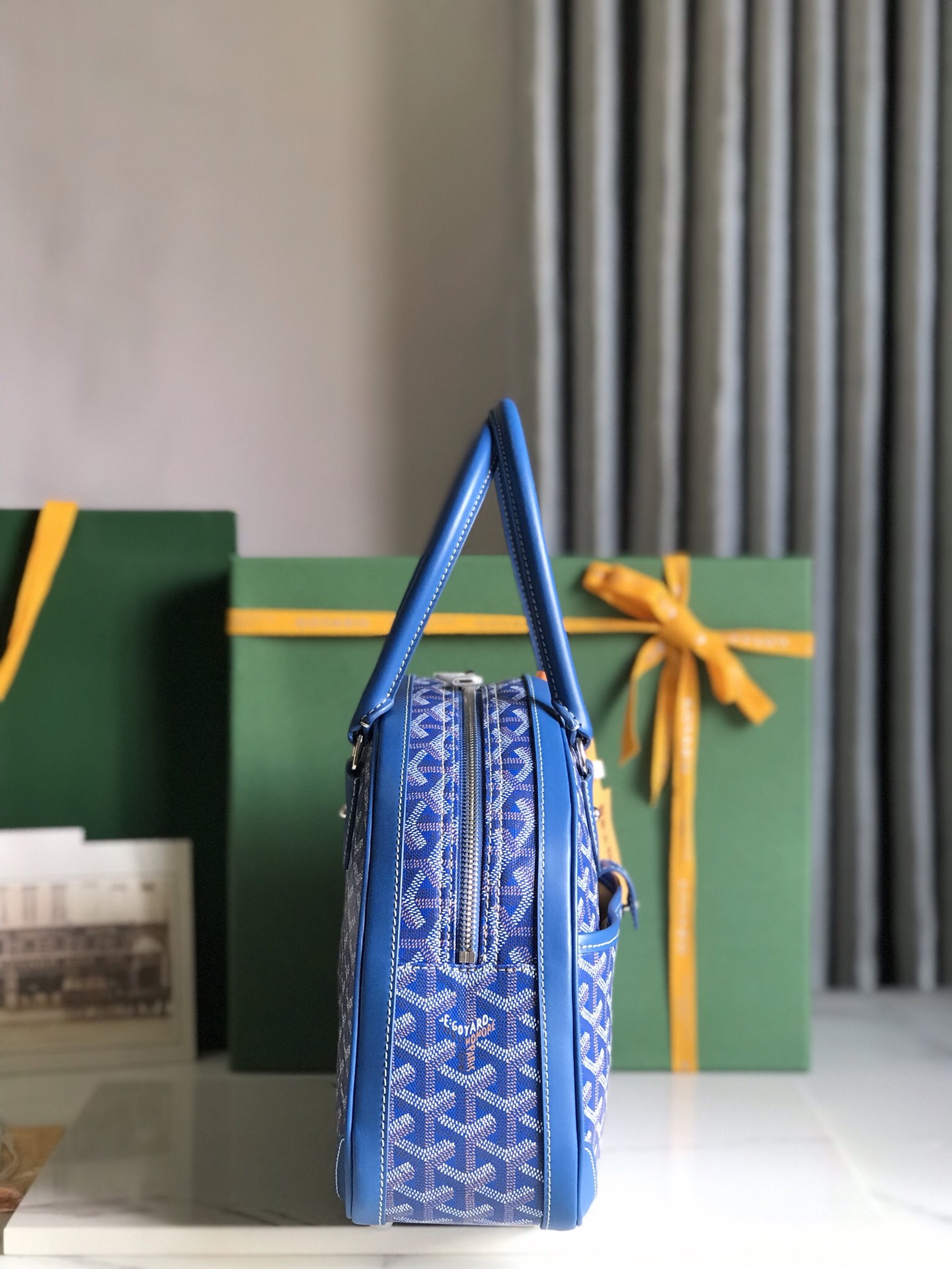 Goyard Saint Jeanne Bag Coated Canvas PM blue