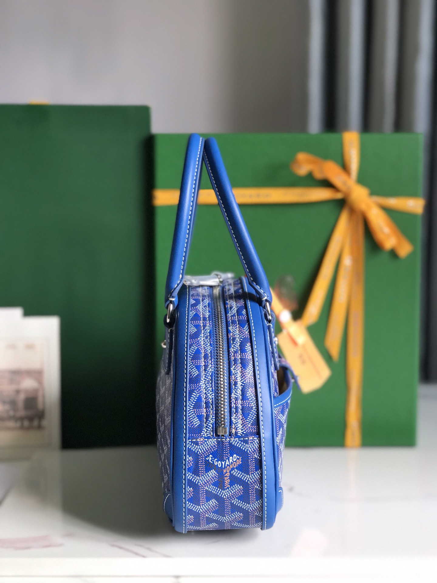 Goyard Saint Jeanne Bag Coated Canvas PM blue