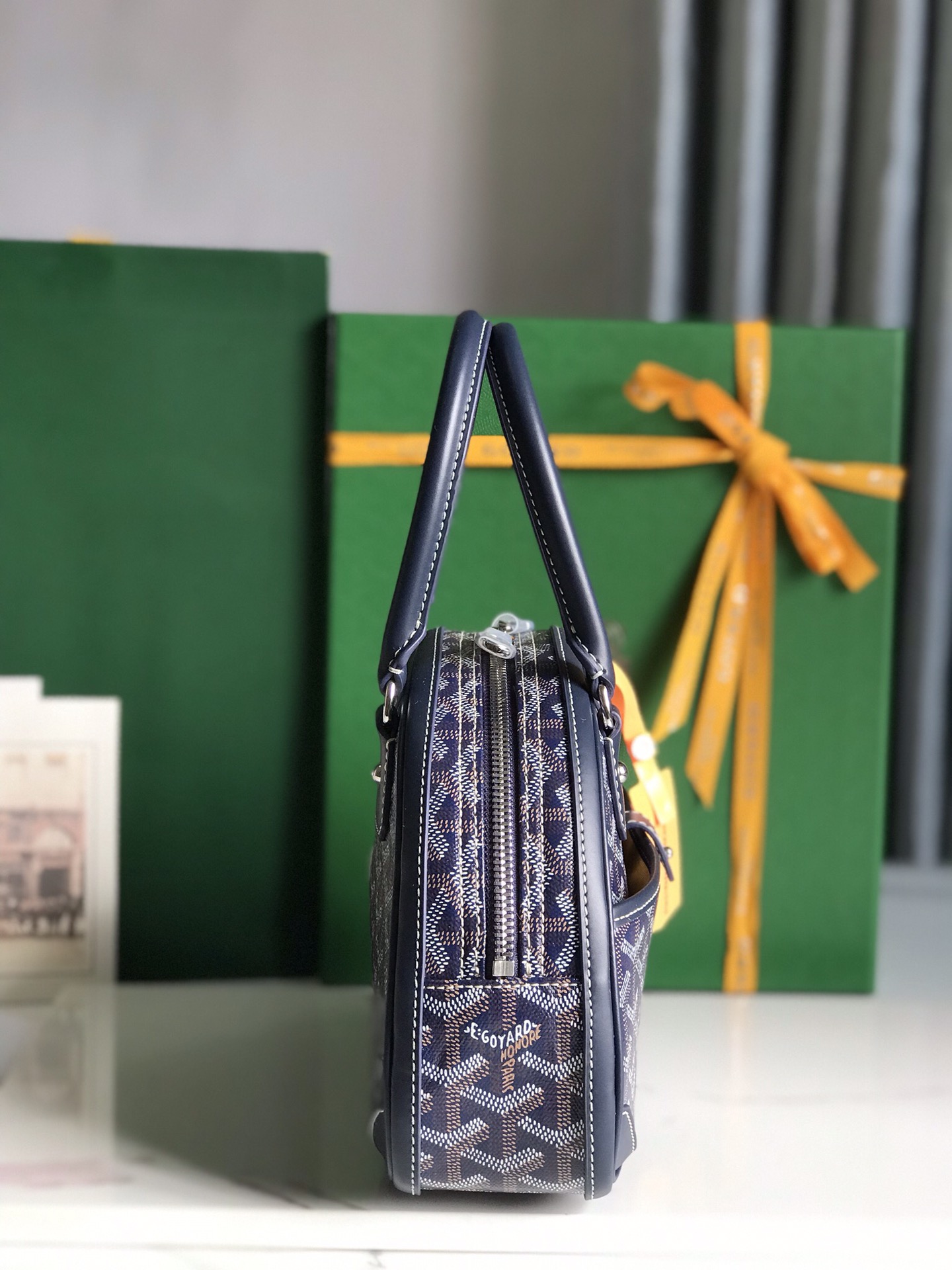 Goyard Saint Jeanne Bag Coated Canvas PM blue navy