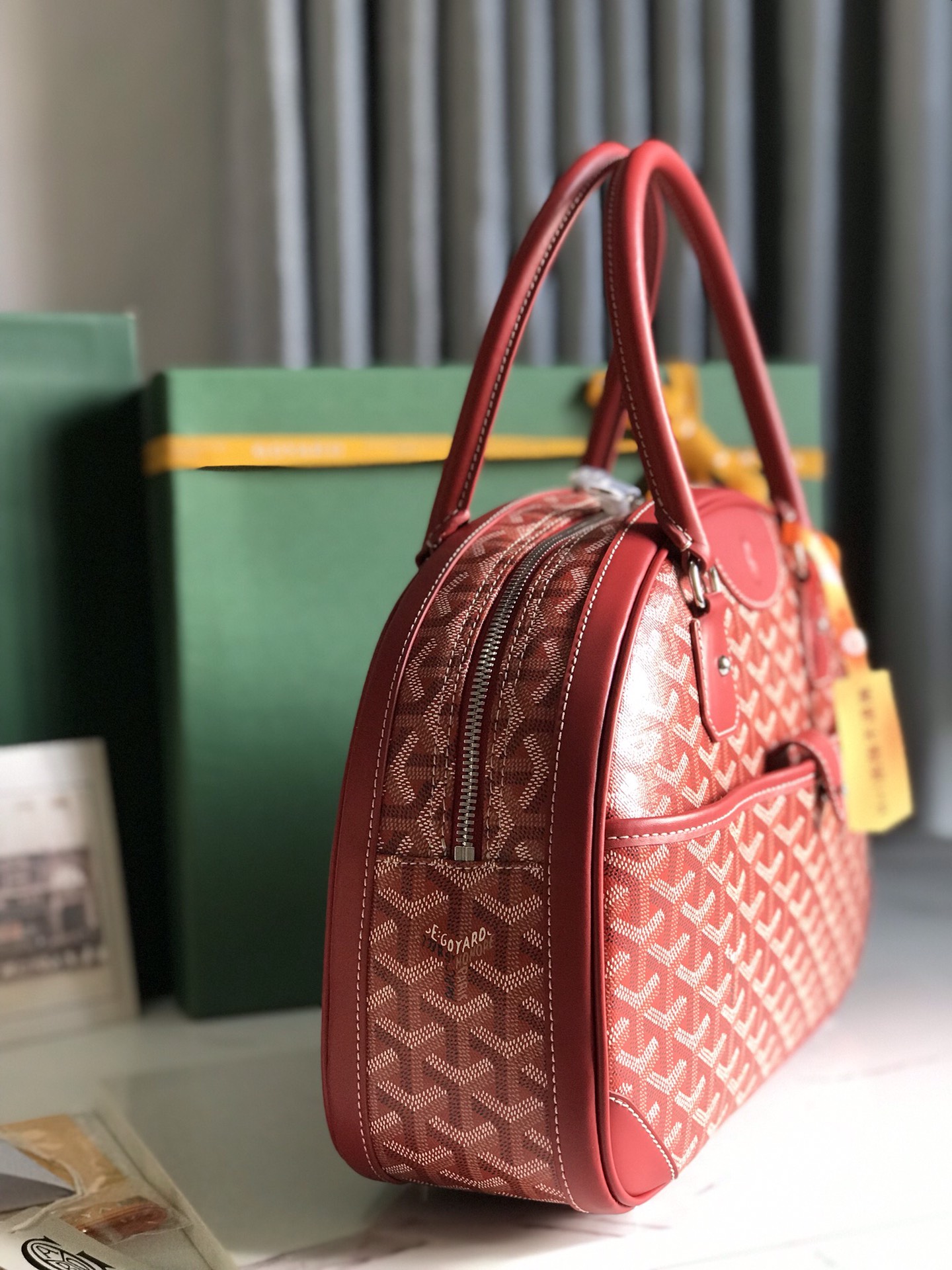 Goyard Saint Jeanne MM Red Leather Cloth ref