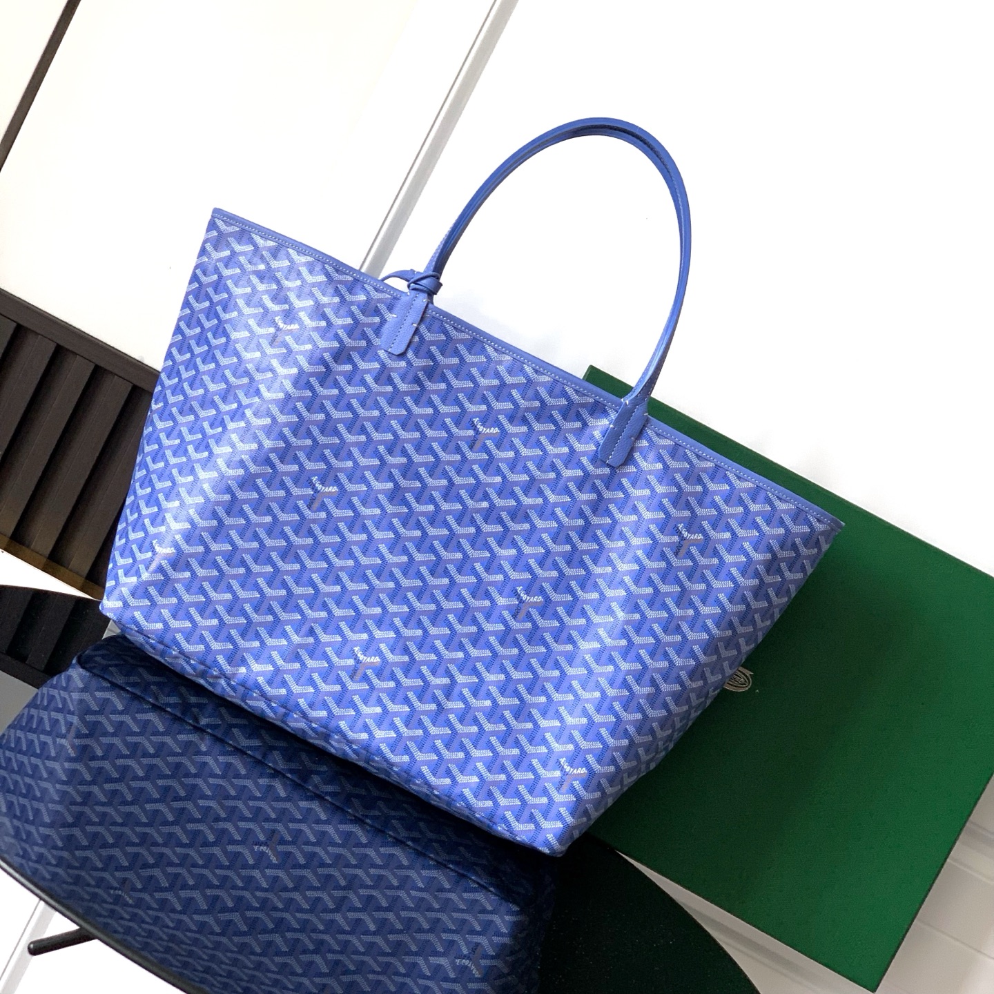 Goyard Saint Louis GM Ama Sky Blue Goyardine Canvas