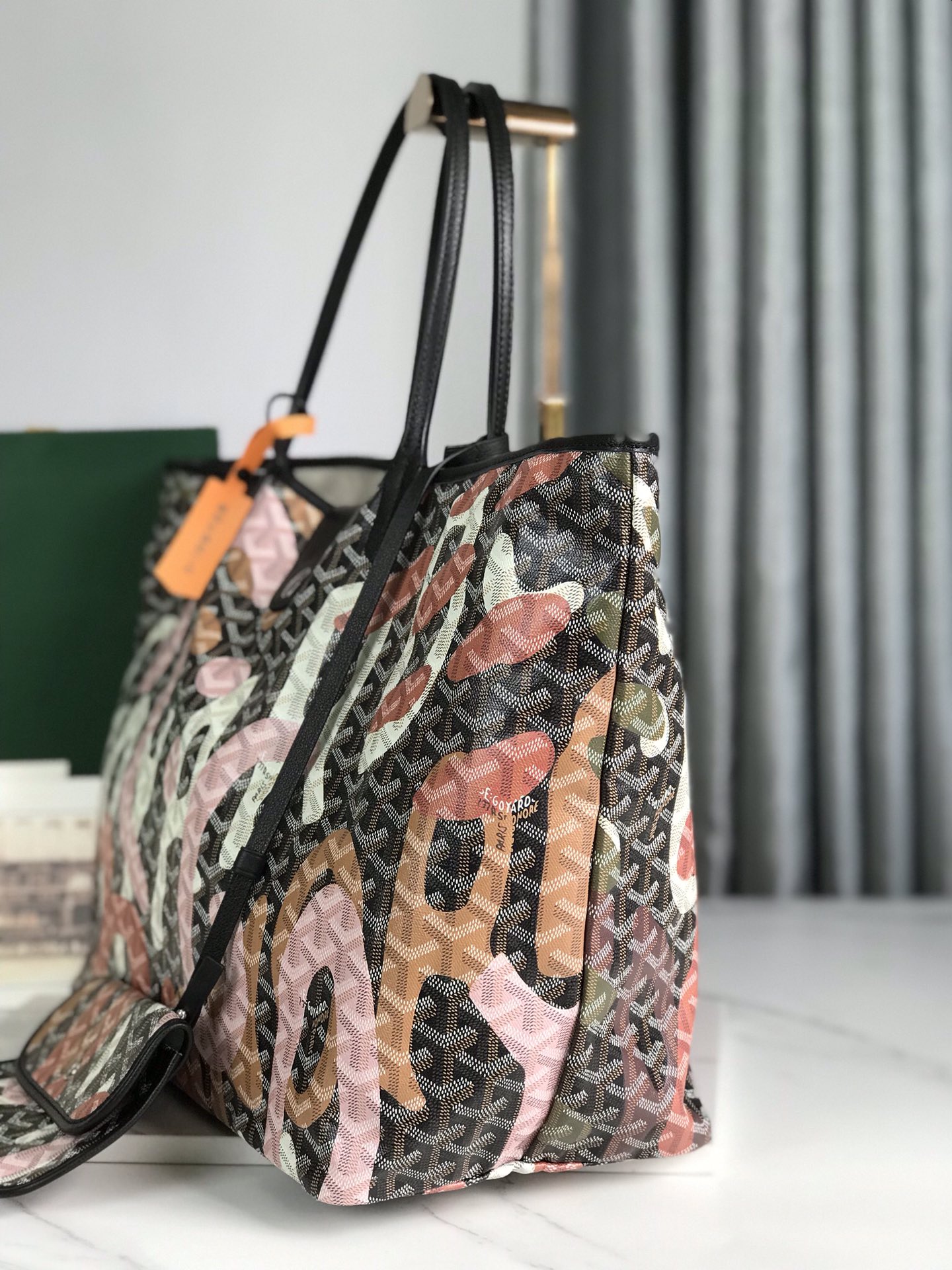 Goyard Saint Louis GM Tote Bag Lettres Camouflage Pink L/d