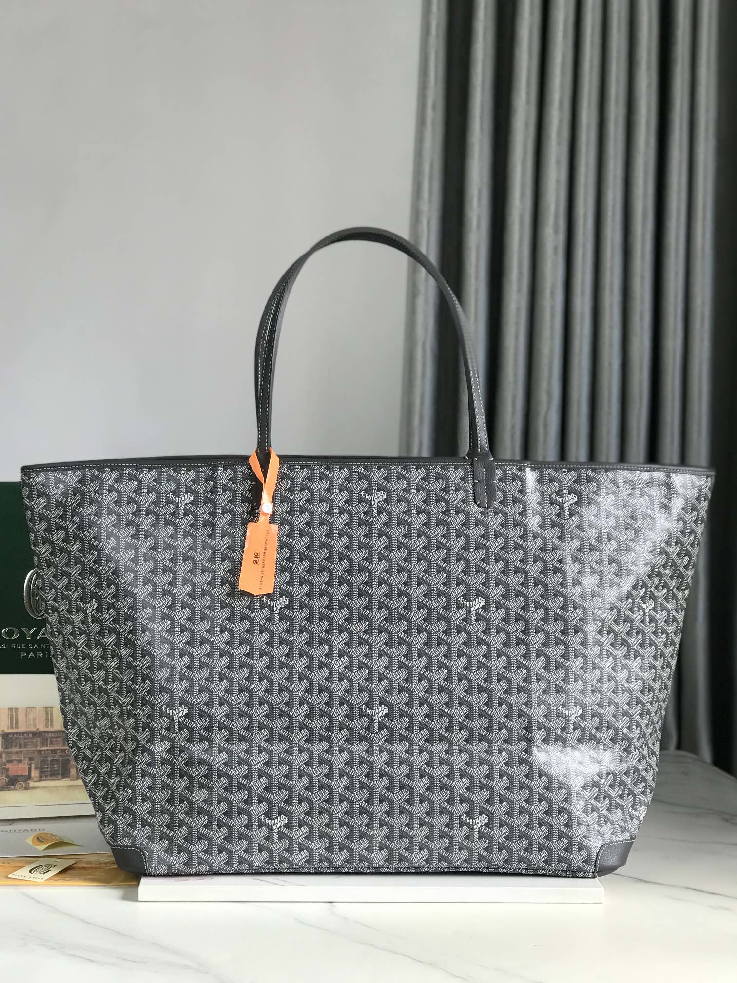 Goyard Saint Louis PM Tote Bag Pouch Gray