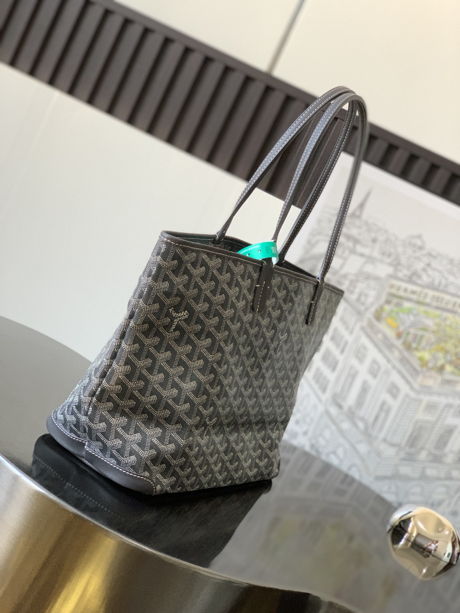 Goyard Saint Louis PM Tote Bag Pouch Gray Shopping