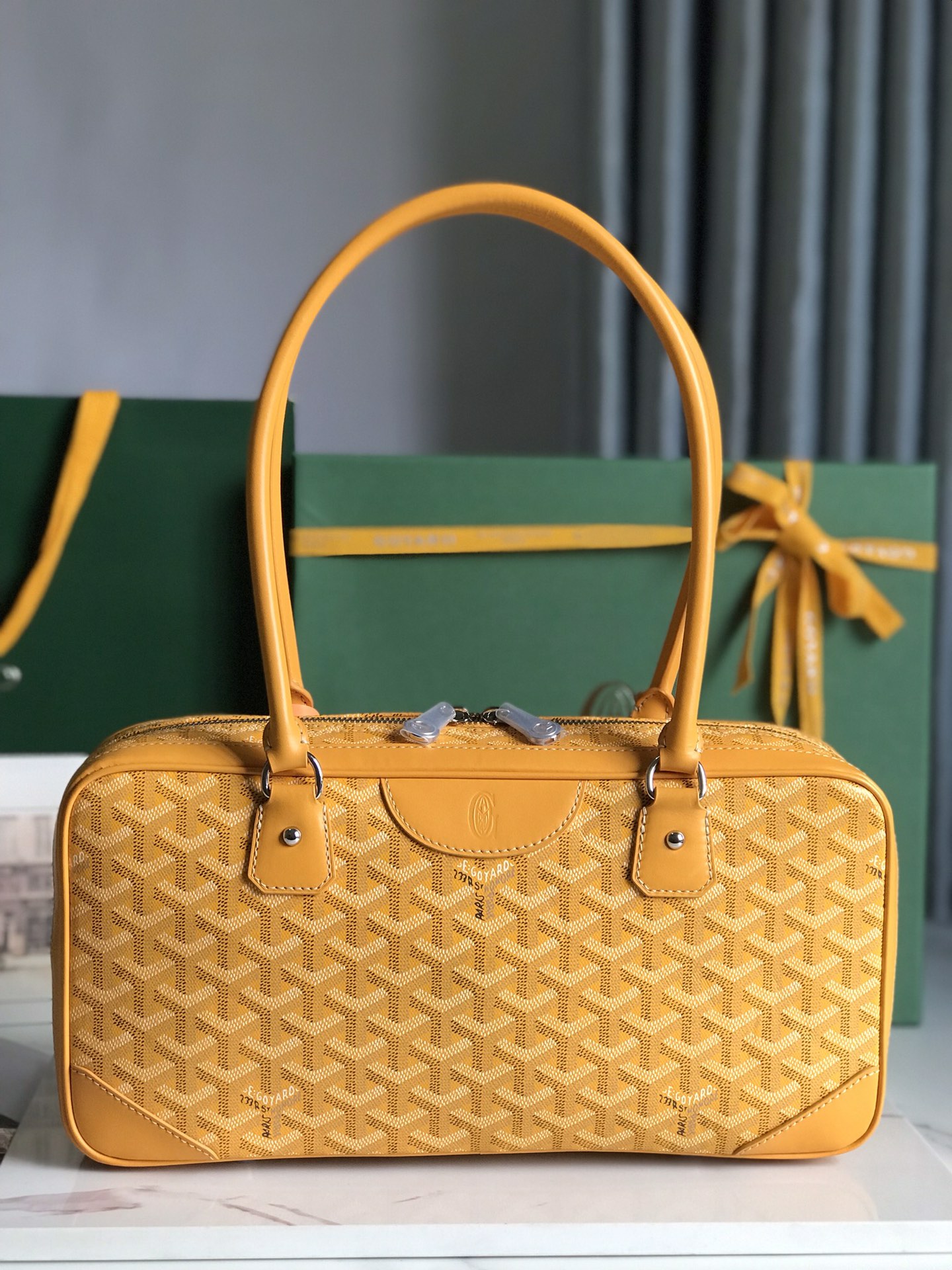 Goyard Saint Martin Bag Coated Canvas Yellow 59393381