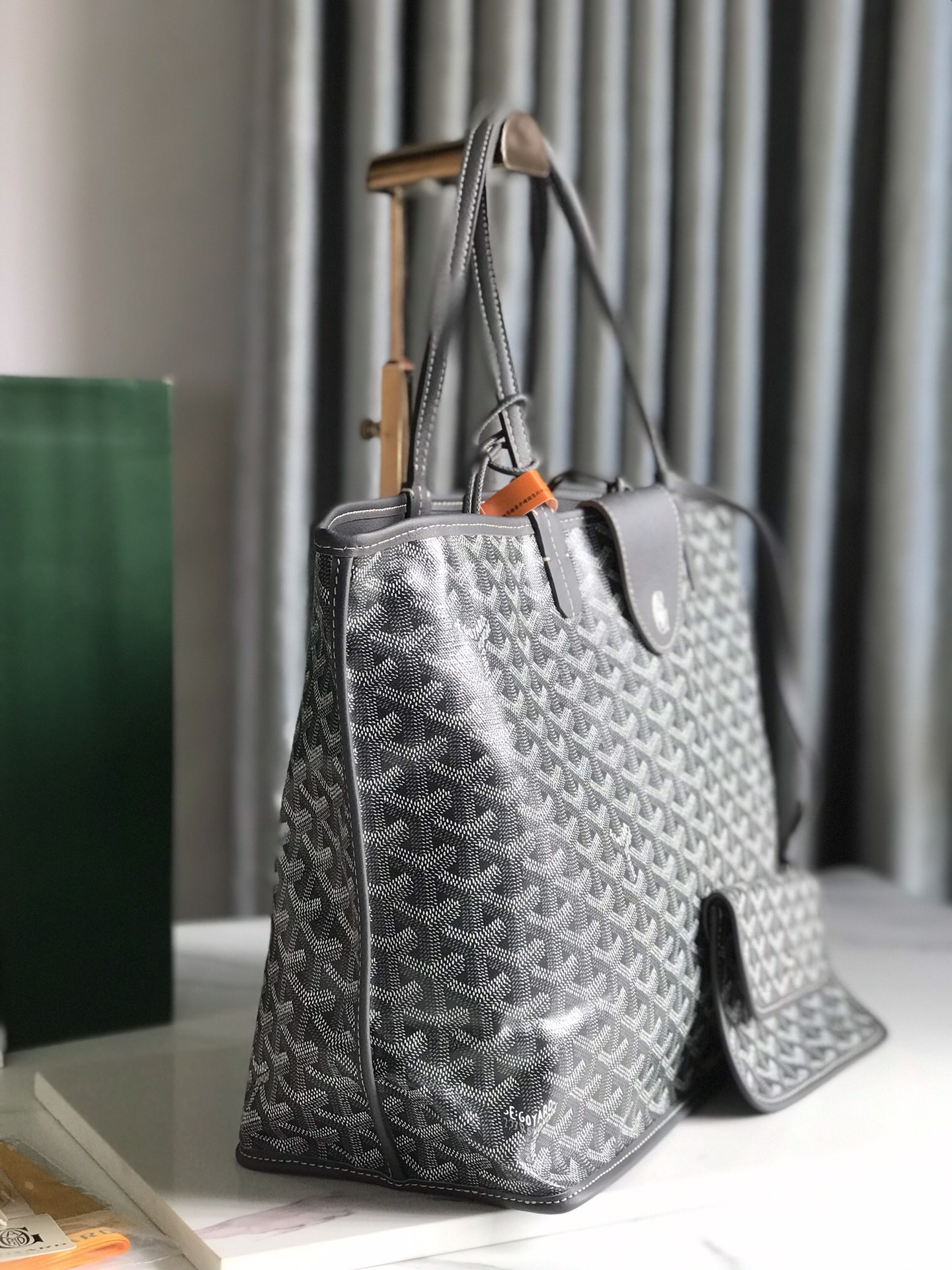 Goyard St Louis Large Black Shoulder Tote Bag and Small